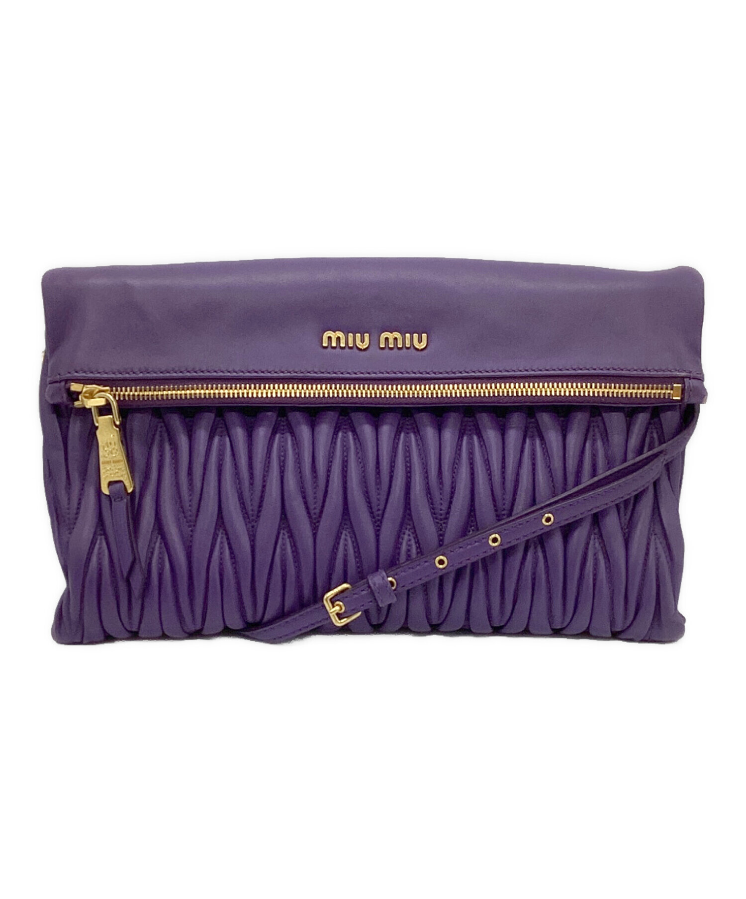 中古・古着通販】MIU MIU (ミュウミュウ) クラッチショルダーバッグ／RP0385 パープル｜ブランド・古着通販 トレファク公式【TREFAC  FASHION】スマホサイト