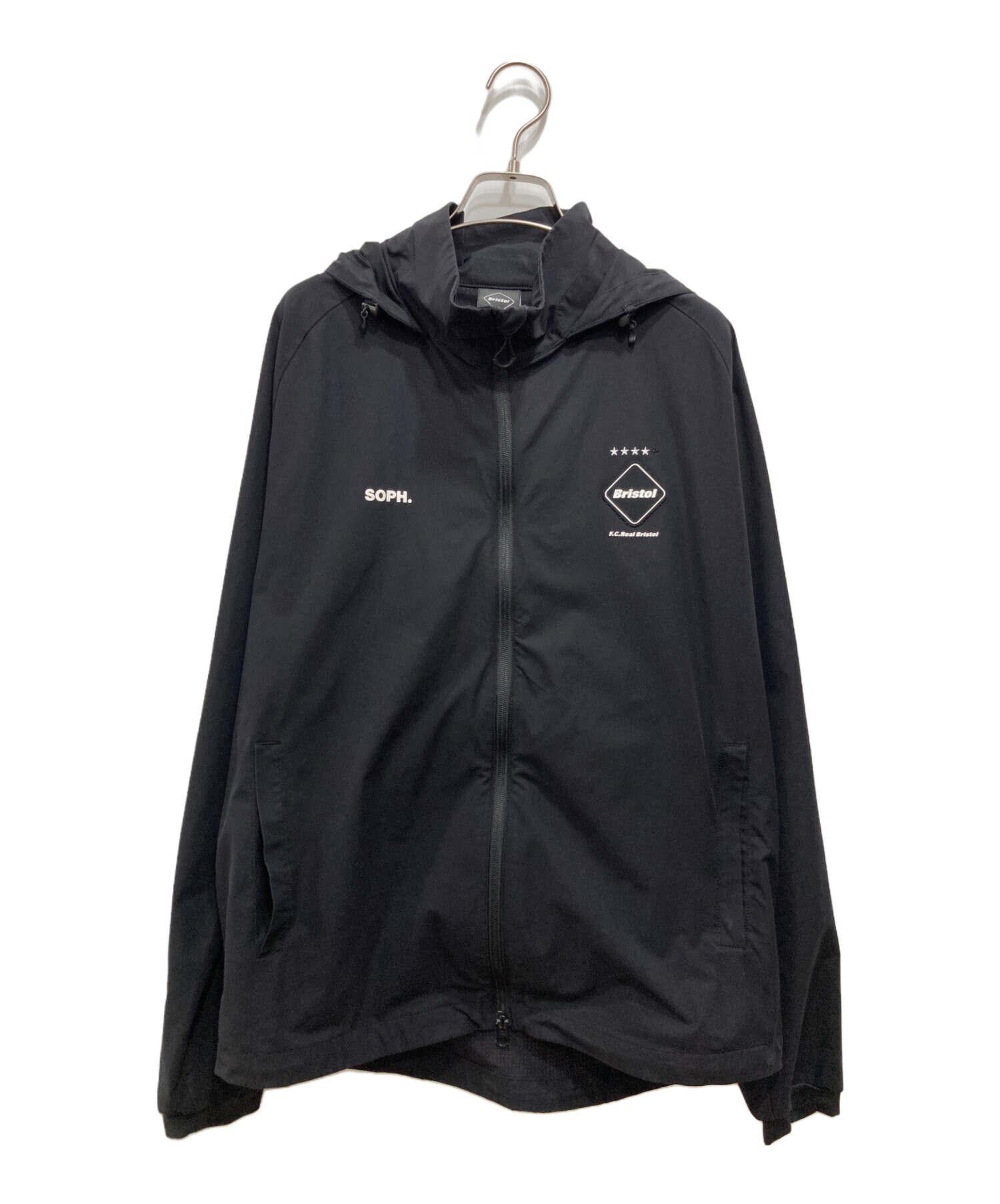 中古・古着通販】F.C.R.B. (エフシーアールビー) STRETCH LIGHT WEIGHT HOODED BLOUSON （ストレッチライトウェイトフーデットブルゾン） ブラック サイズ:L｜ブランド・古着通販 トレファク公式【TREFAC FASHION】スマホサイト