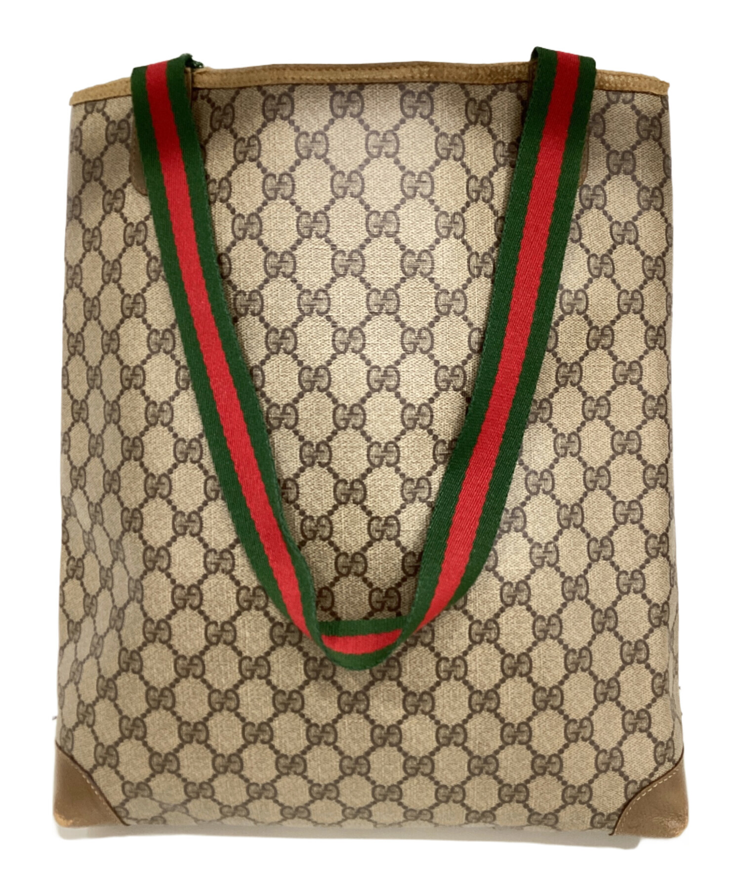 中古・古着通販】GUCCI (グッチ) オールドグッチ シェリーライン GGプラス トートバッグ コーティングキャンバストートバッグ ブラウン｜ブランド・古着通販  トレファク公式【TREFAC FASHION】スマホサイト