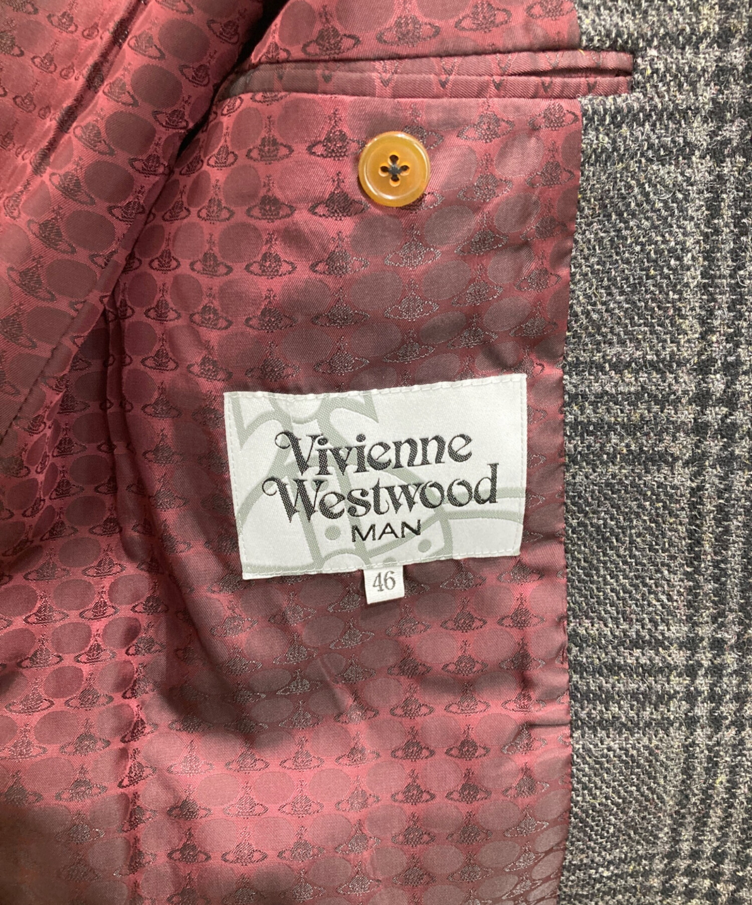 中古・古着通販】Vivienne Westwood man (ヴィヴィアン ウェストウッド マン) チェック柄テーラードジャケット グレー サイズ:46｜ブランド・古着通販  トレファク公式【TREFAC FASHION】スマホサイト