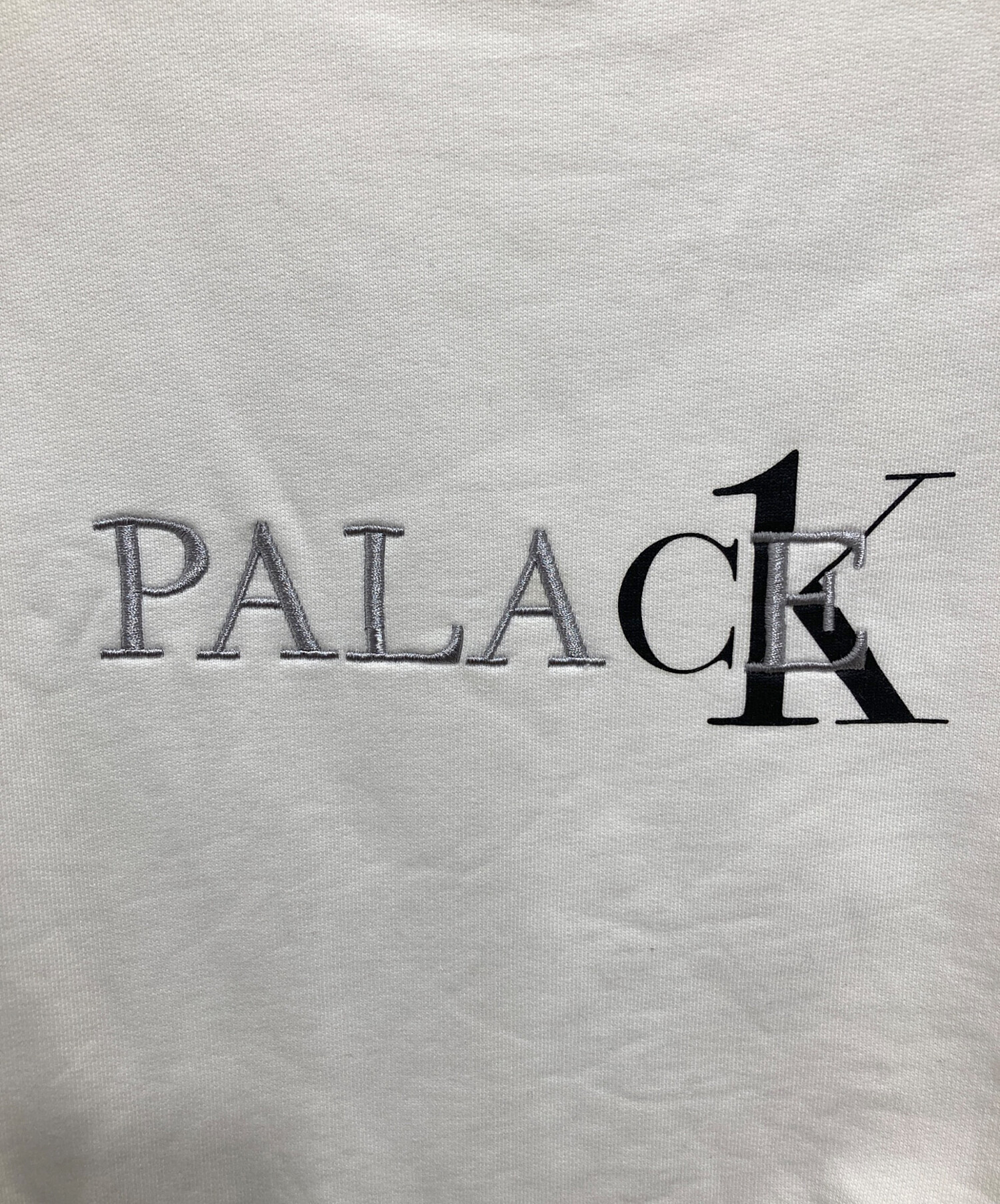 中古・古着通販】Calvin Klein (カルバンクライン) PALACE (パレス) ロゴ刺繍 クルーネック スウェット ホワイト サイズ:L｜ブランド・古着通販  トレファク公式【TREFAC FASHION】スマホサイト