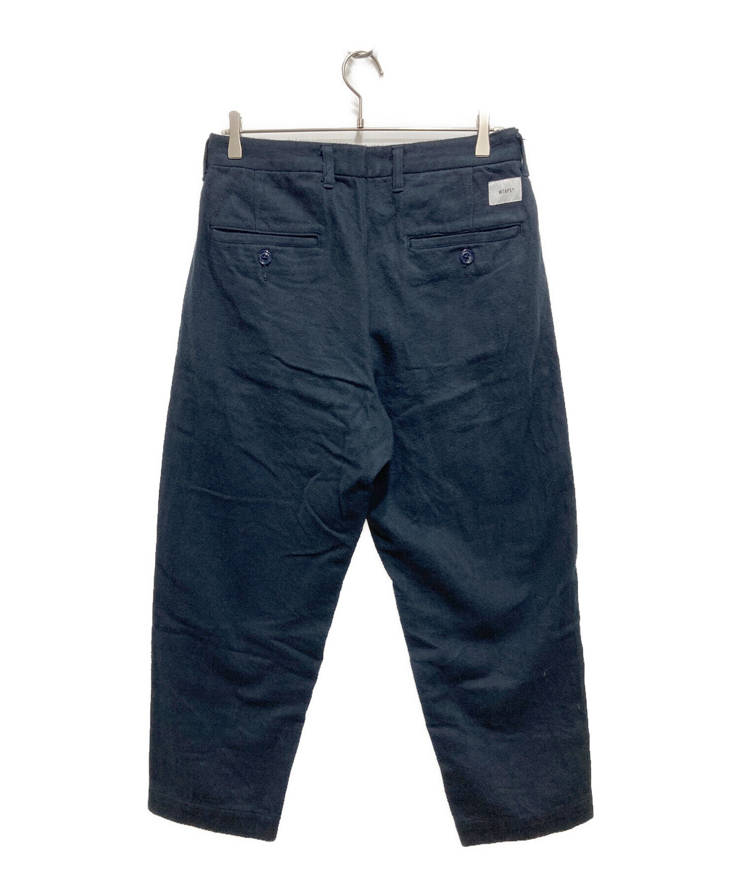 中古・古着通販】WTAPS (ダブルタップス) フランネル2タックワイドパンツ ネイビー サイズ:02｜ブランド・古着通販  トレファク公式【TREFAC FASHION】スマホサイト