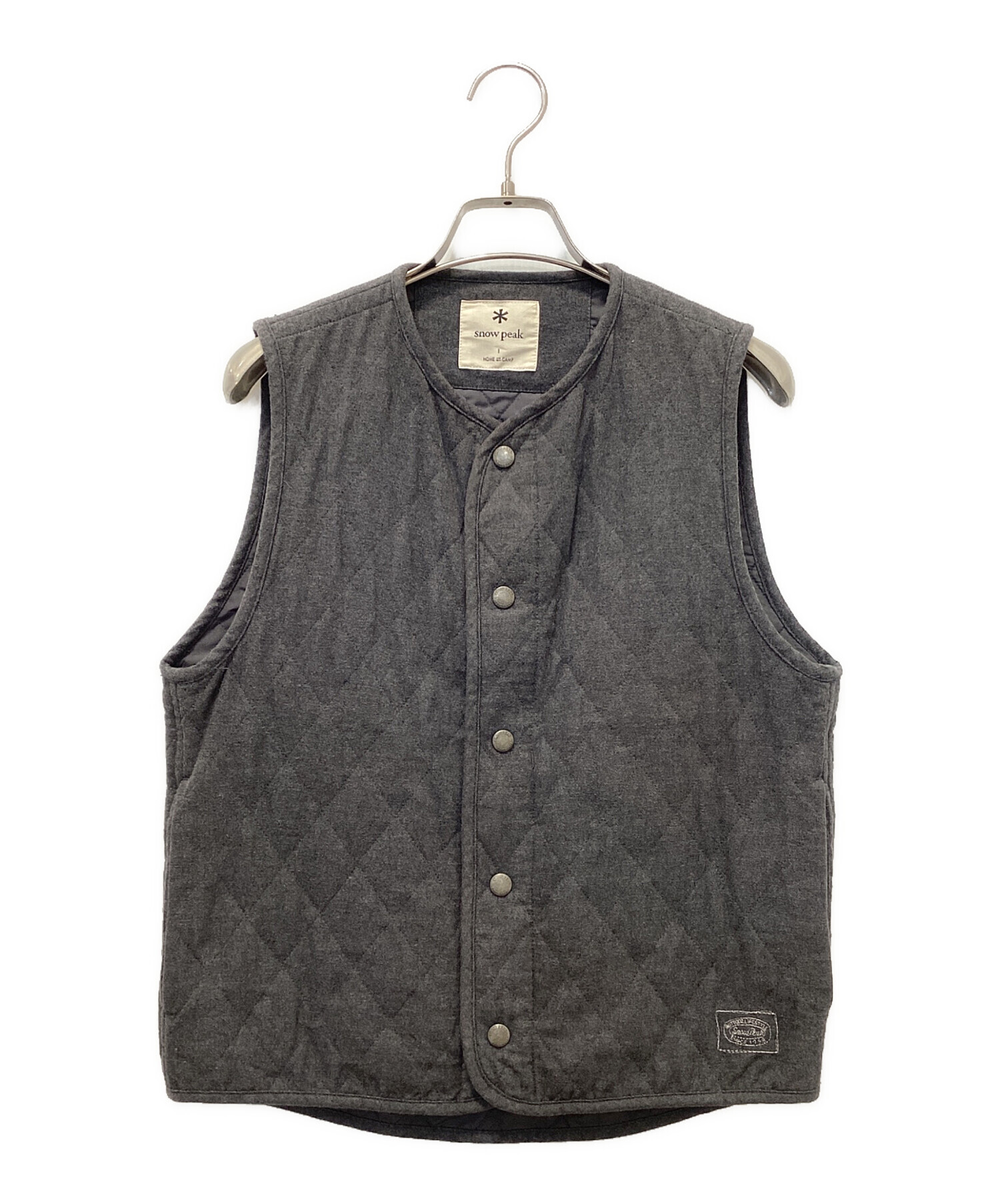 Snow peak (スノーピーク) QUILTED FLANNEL VEST グレー サイズ:1