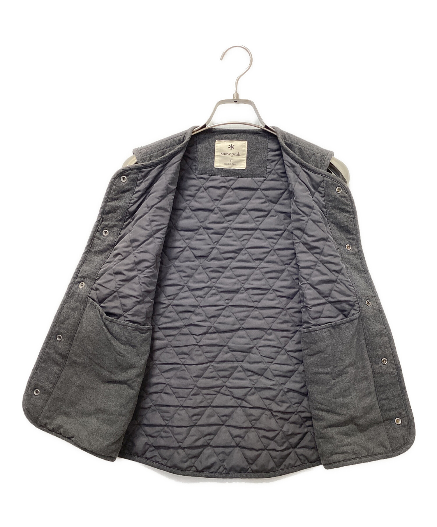 Snow peak (スノーピーク) QUILTED FLANNEL VEST グレー サイズ:1