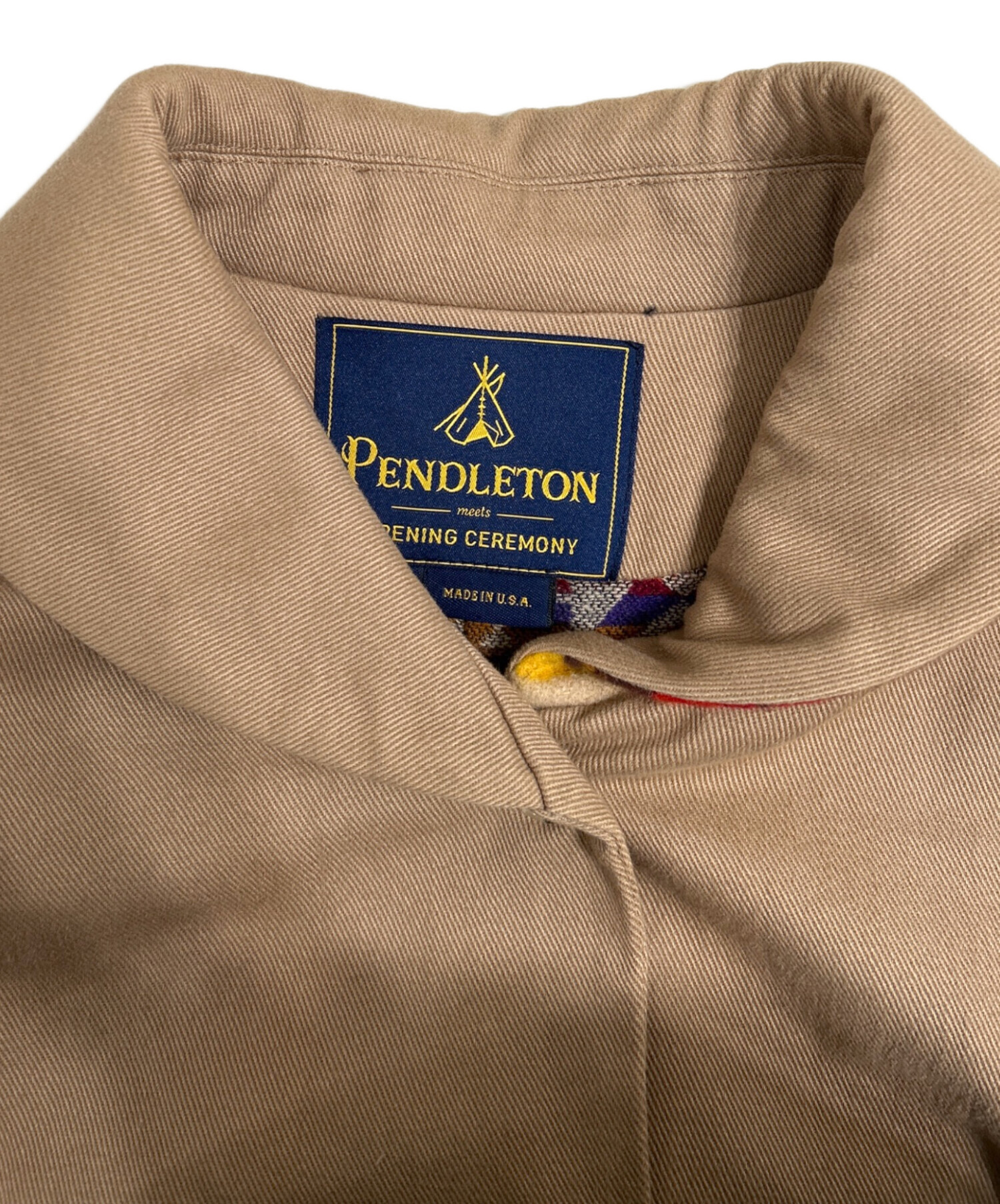 中古・古着通販】OPENING CEREMONY (オープニングセレモニー) PENDLETON (ペンドルトン) ラウンドカラーAラインコート  ベージュ サイズ:XS｜ブランド・古着通販 トレファク公式【TREFAC FASHION】スマホサイト