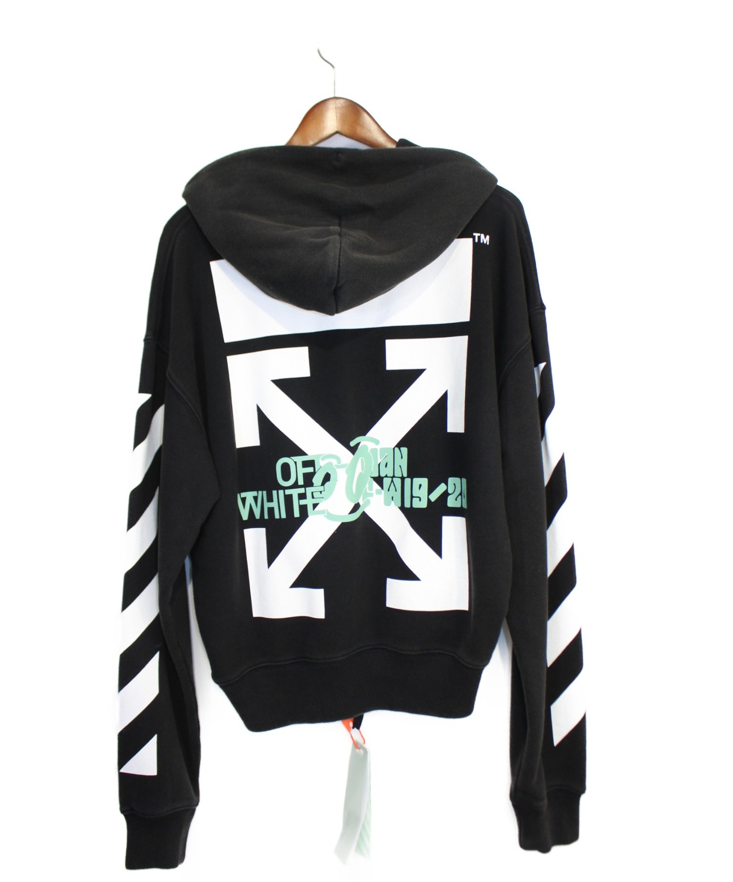 未使用品！！ Off-White モノグラムパーカー オフホワイト-