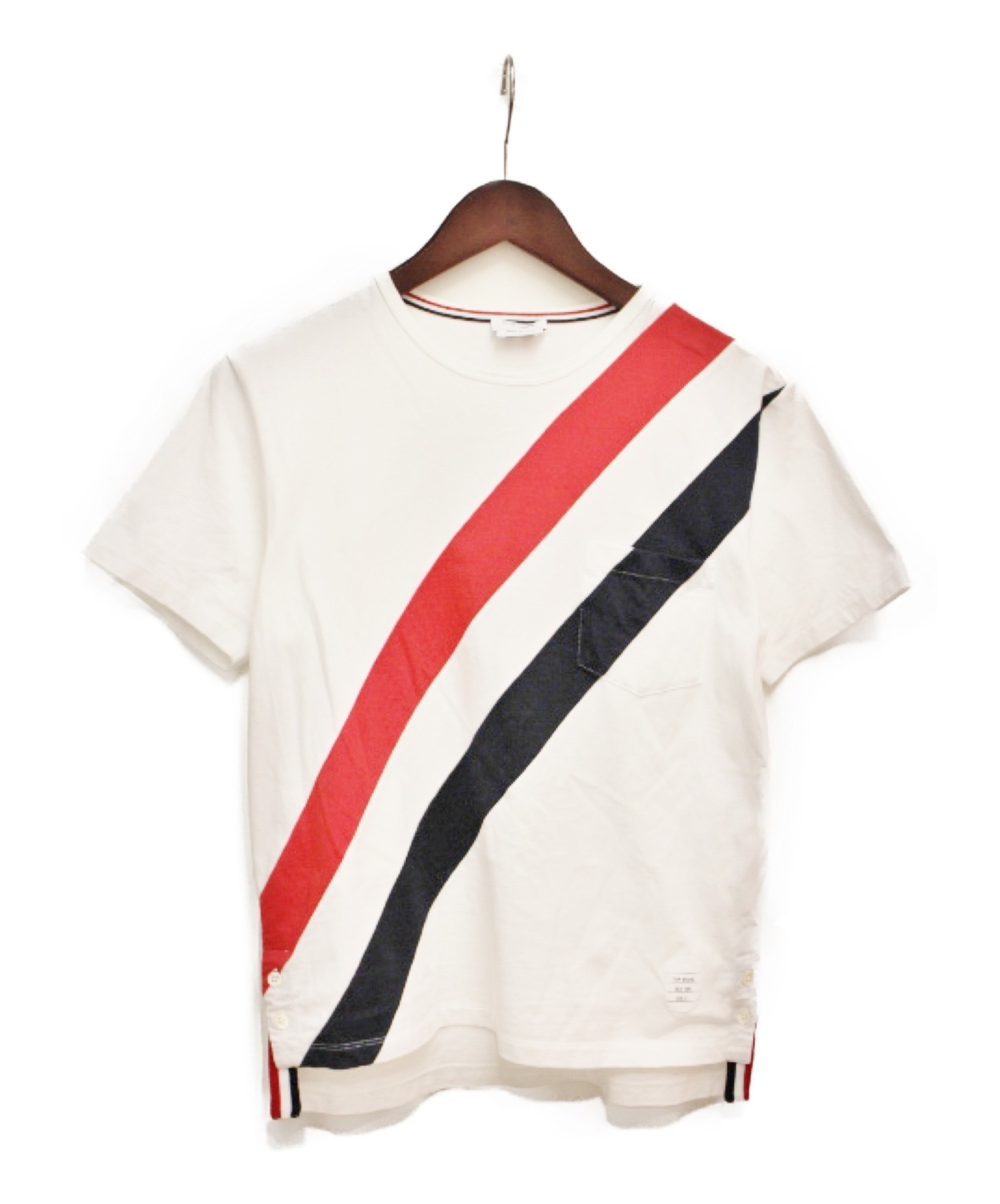 トムブラウン トリコロールカラー Tシャツ - Tシャツ/カットソー(半袖 ...