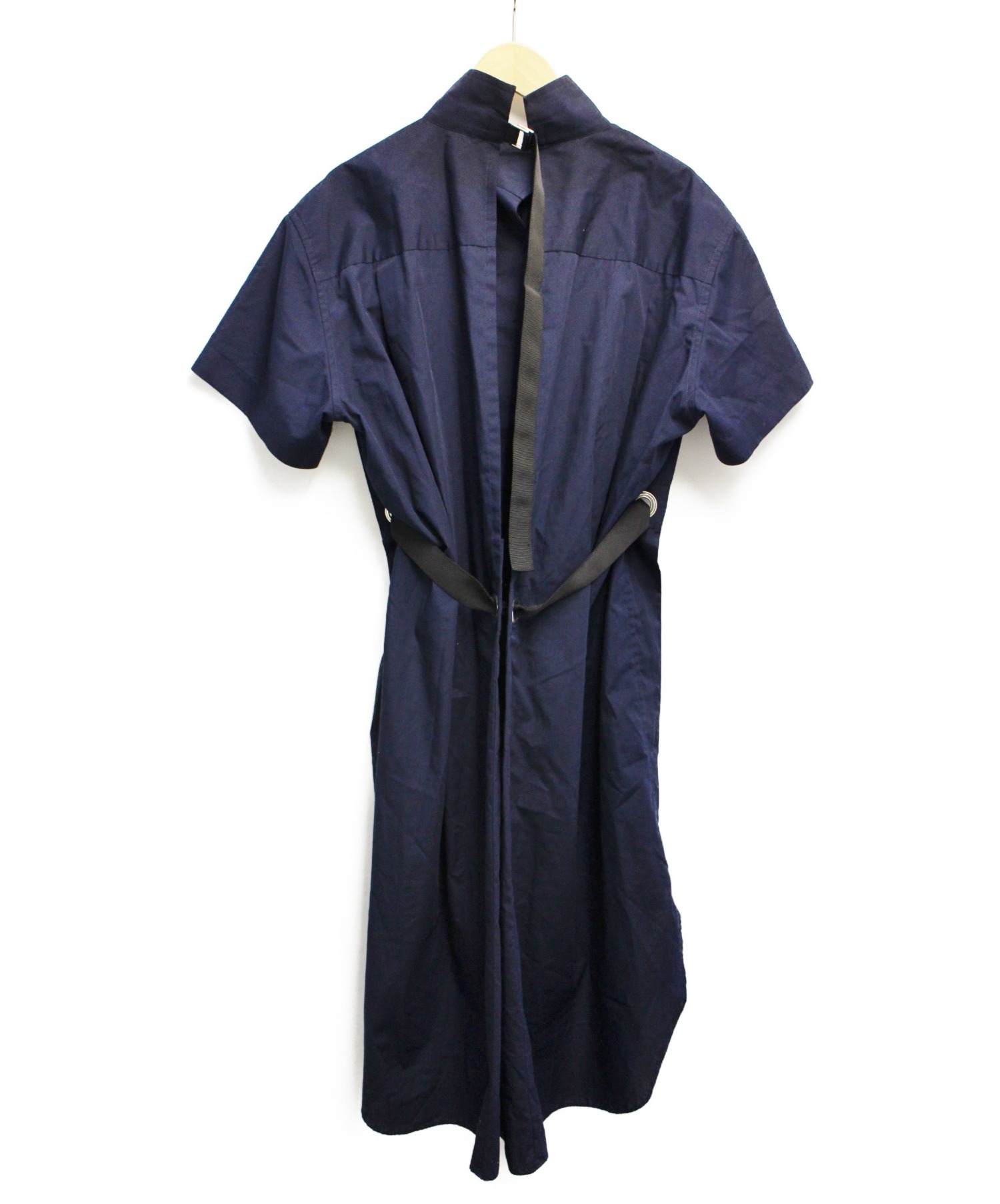 sacai (サカイ) 19SS ベルトデザインシャツワンピース ネイビー サイズ:1