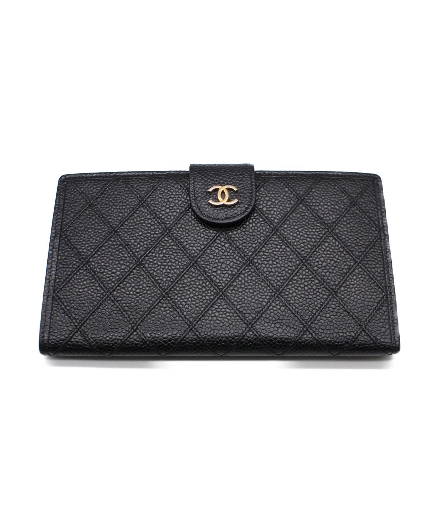 中古・古着通販】CHANEL (シャネル) ピコローレ長財布 ブラック サイズ