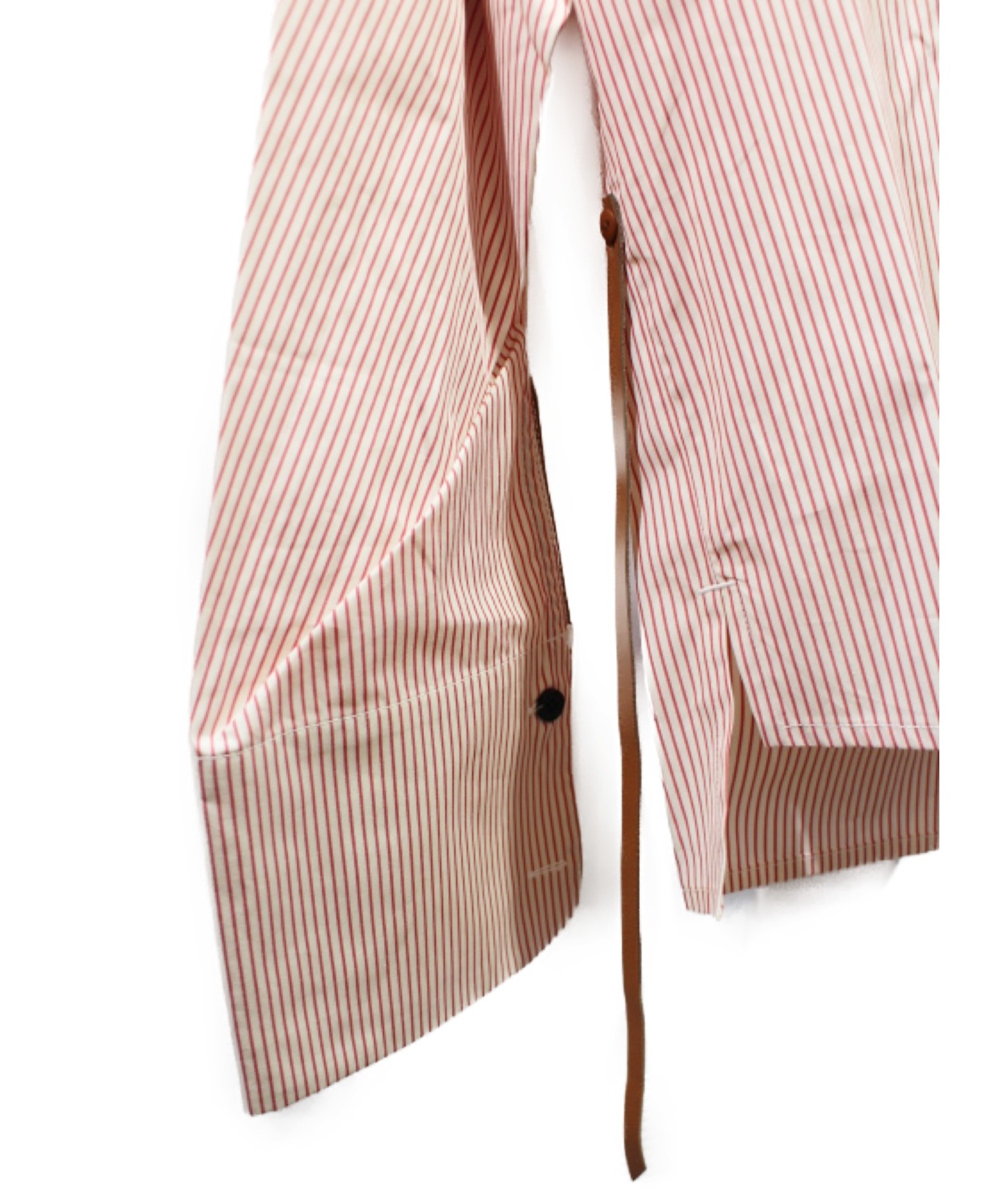 SUNSEA (サンシー) RED STRIPE GIGOLO SHIRT レッド サイズ:2 未使用品