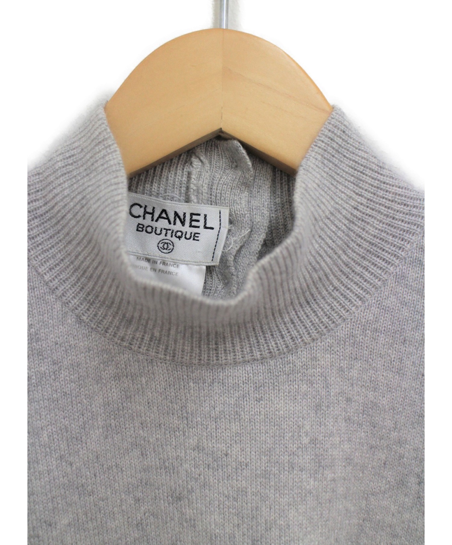 中古・古着通販】CHANEL (シャネル) シルクカシミヤハイネックニット ...