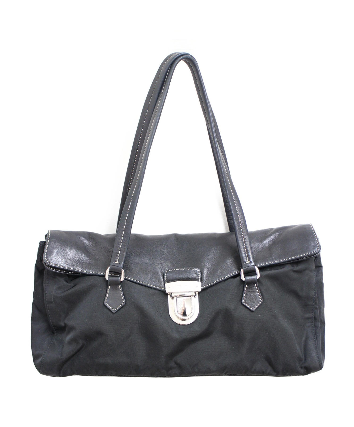 PRADA (プラダ) レザーコンビトートバッグ ブラック サイズ:- BR2375 11