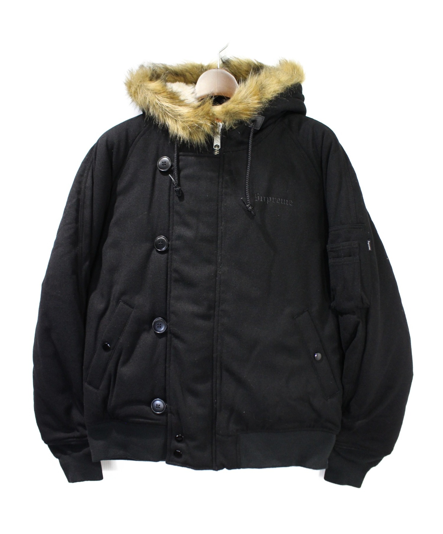Supreme 18aw Wool N-2B Jacket Black