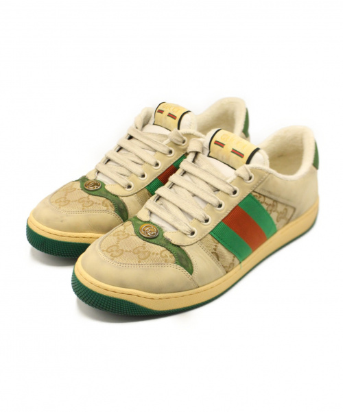 【中古・古着通販】GUCCI (グッチ) ヴィンテージ加工スニーカー