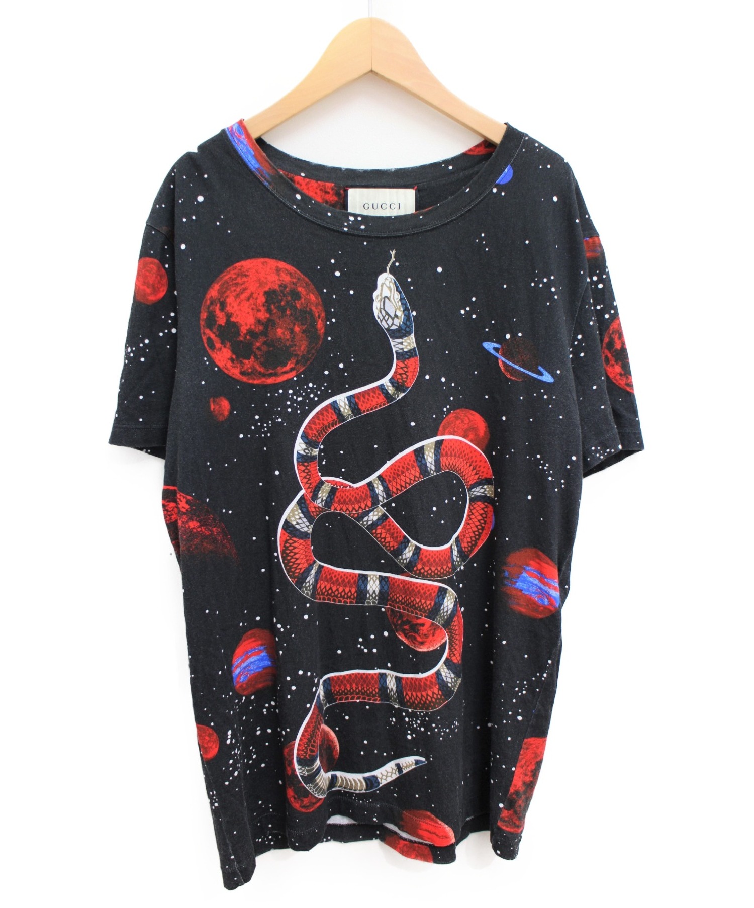 質屋 GUCCI Guccify Yourself スネークプリント Tシャツ S - トップス