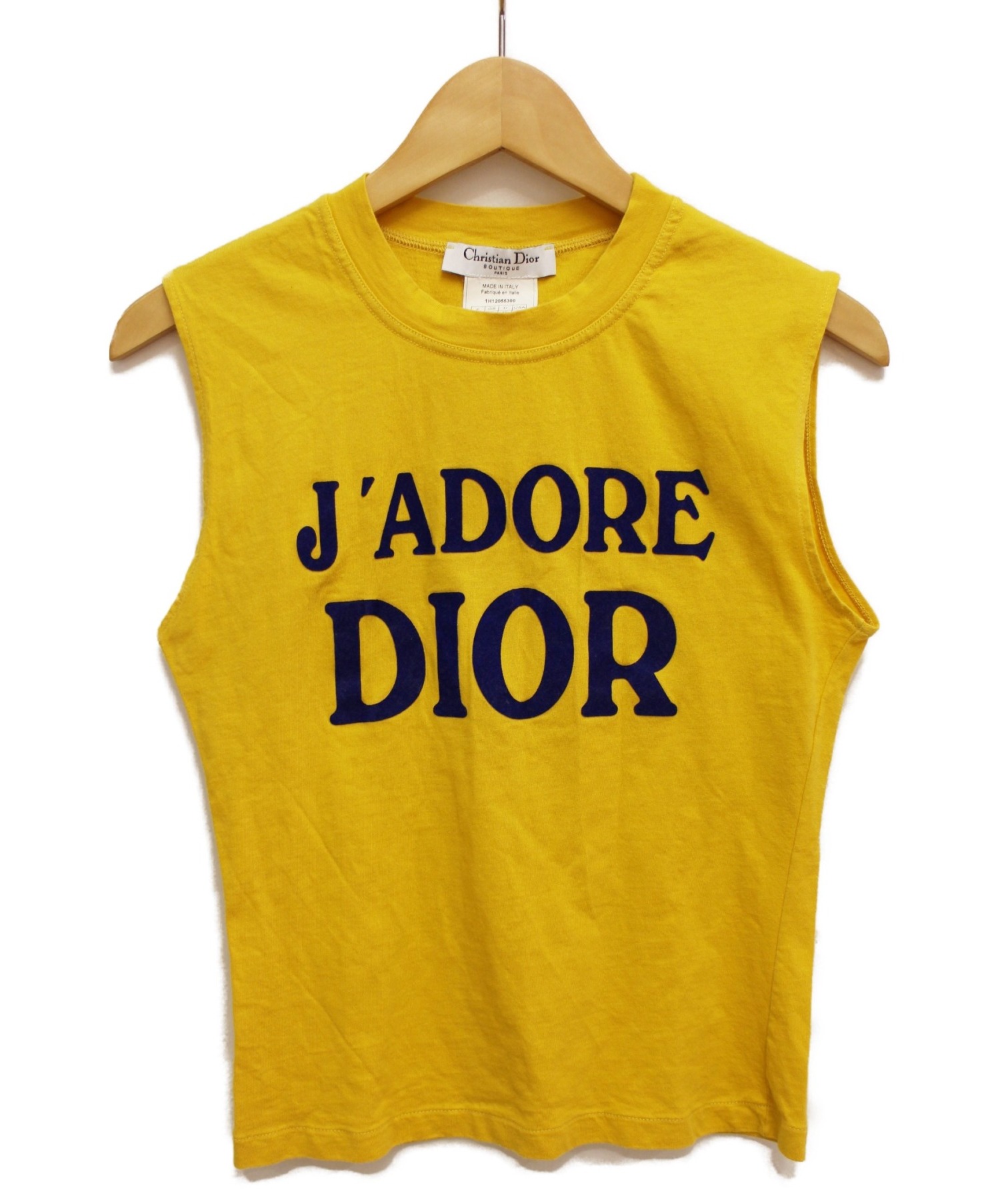 Christian Dior (クリスチャンディオール) ノースリーブTシャツ マスタード サイズ:38