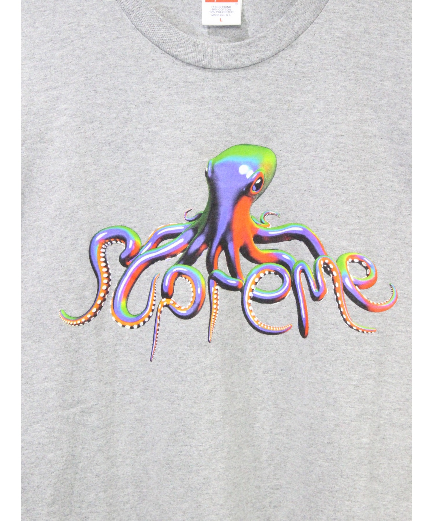 Supreme Tentacles Tee タコ グレー L 18SS - Tシャツ/カットソー(半袖