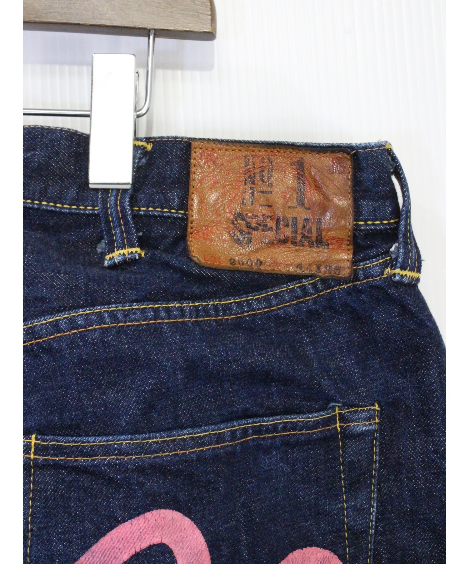 中古・古着通販】EVISU (エヴィス) 赤カモメプリントデニム インディゴ