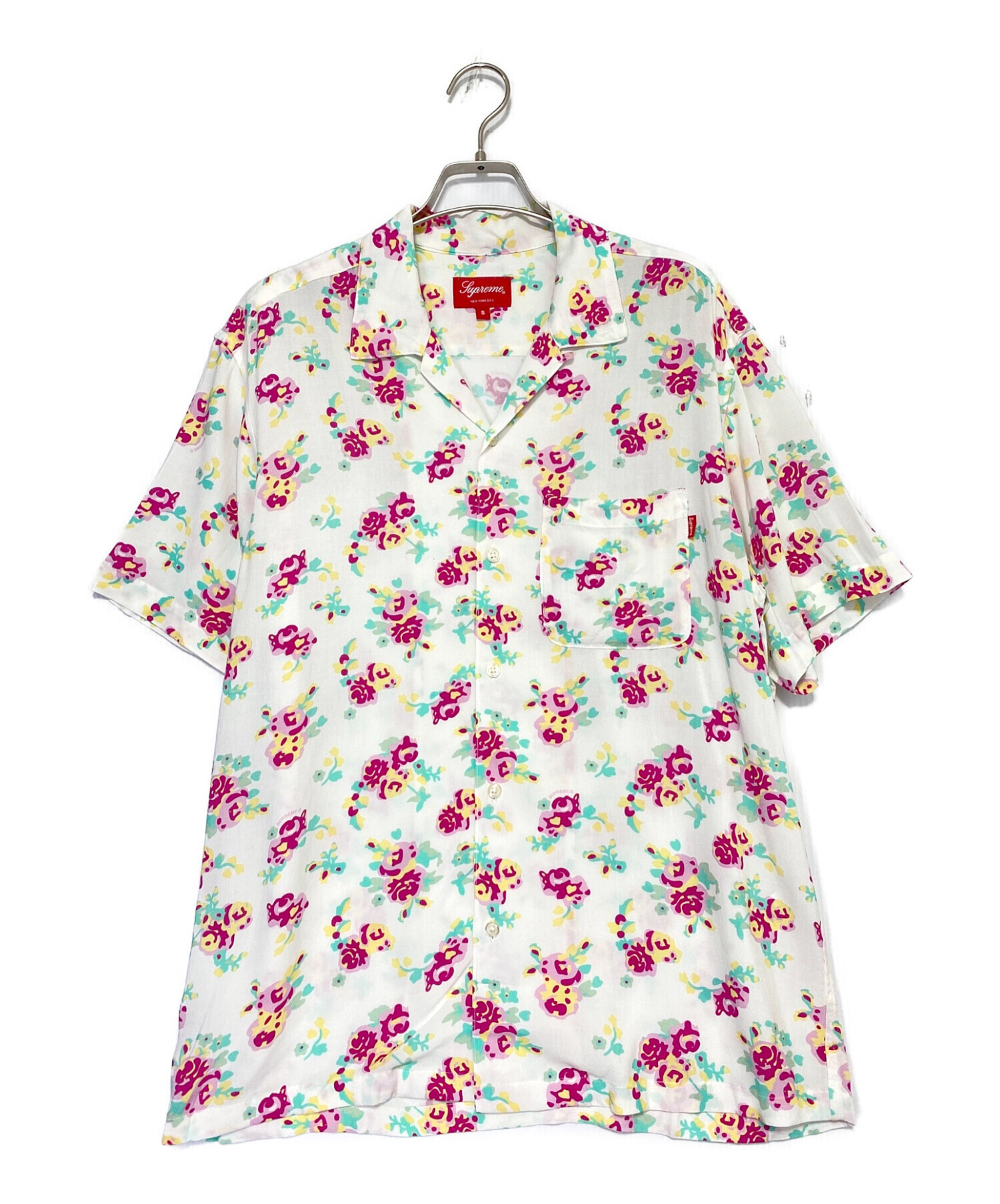 SUPREME (シュプリーム) Floral Rayon S/S Shirt ホワイト サイズ:S