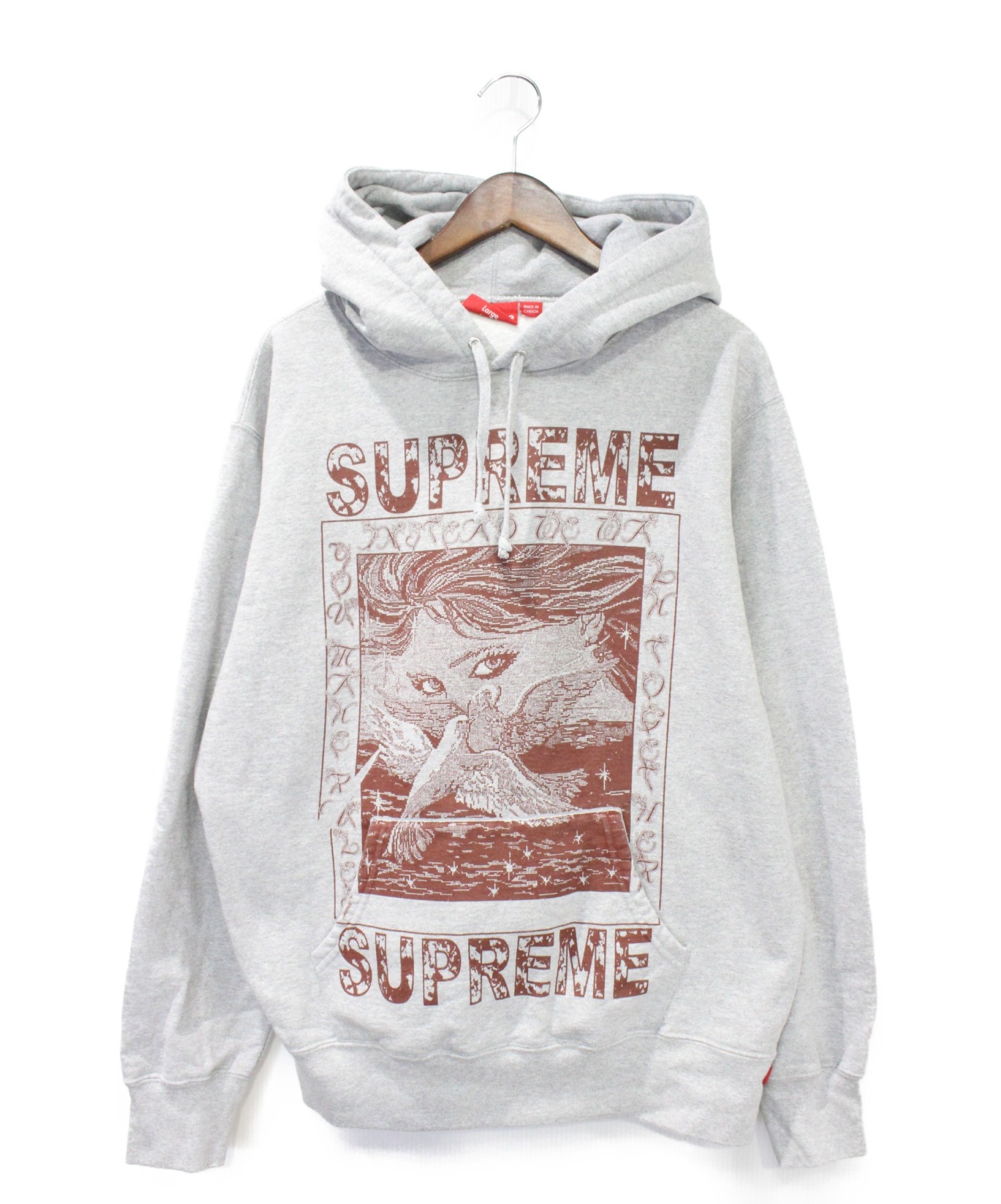 Supreme (シュプリーム) Doves Hooded Sweatshirt グレー サイズ:Ｌ