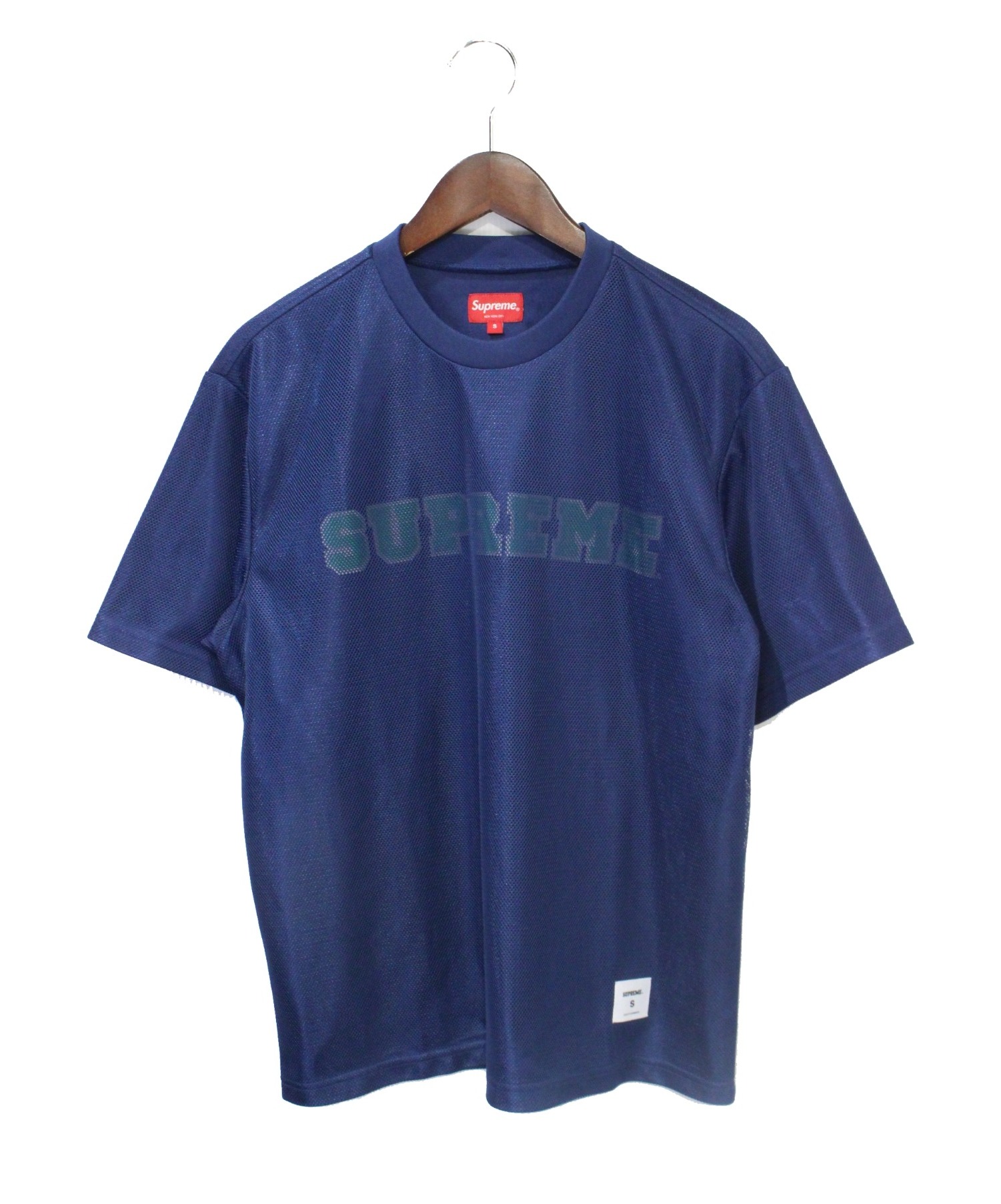 シュプリーム Tシャツ メッシュ グッチカラー 紺 Navy Sサイズ-