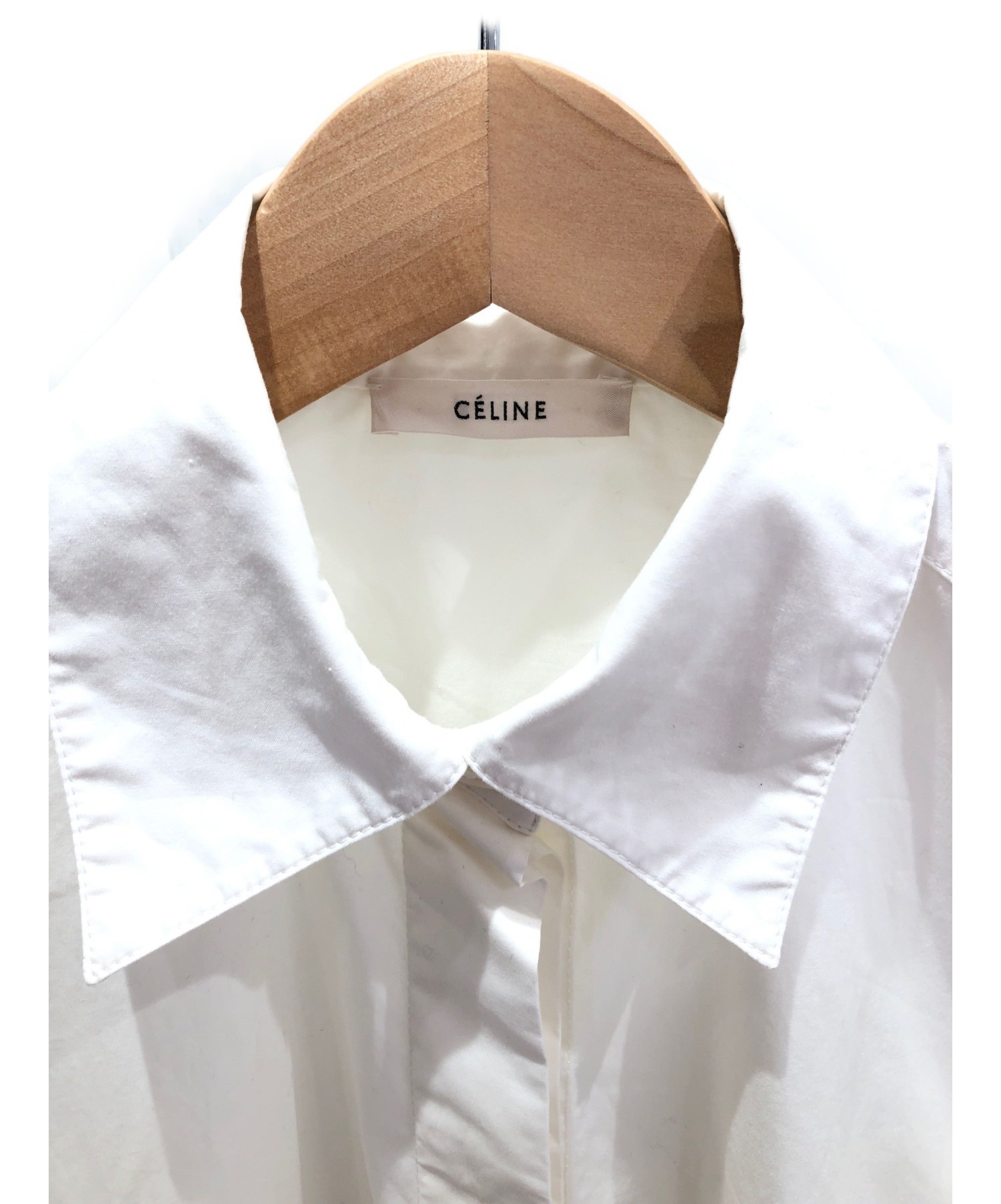 CELINE セリーヌ ワンピース フィービー期 34 ホワイト シャツy_clothing