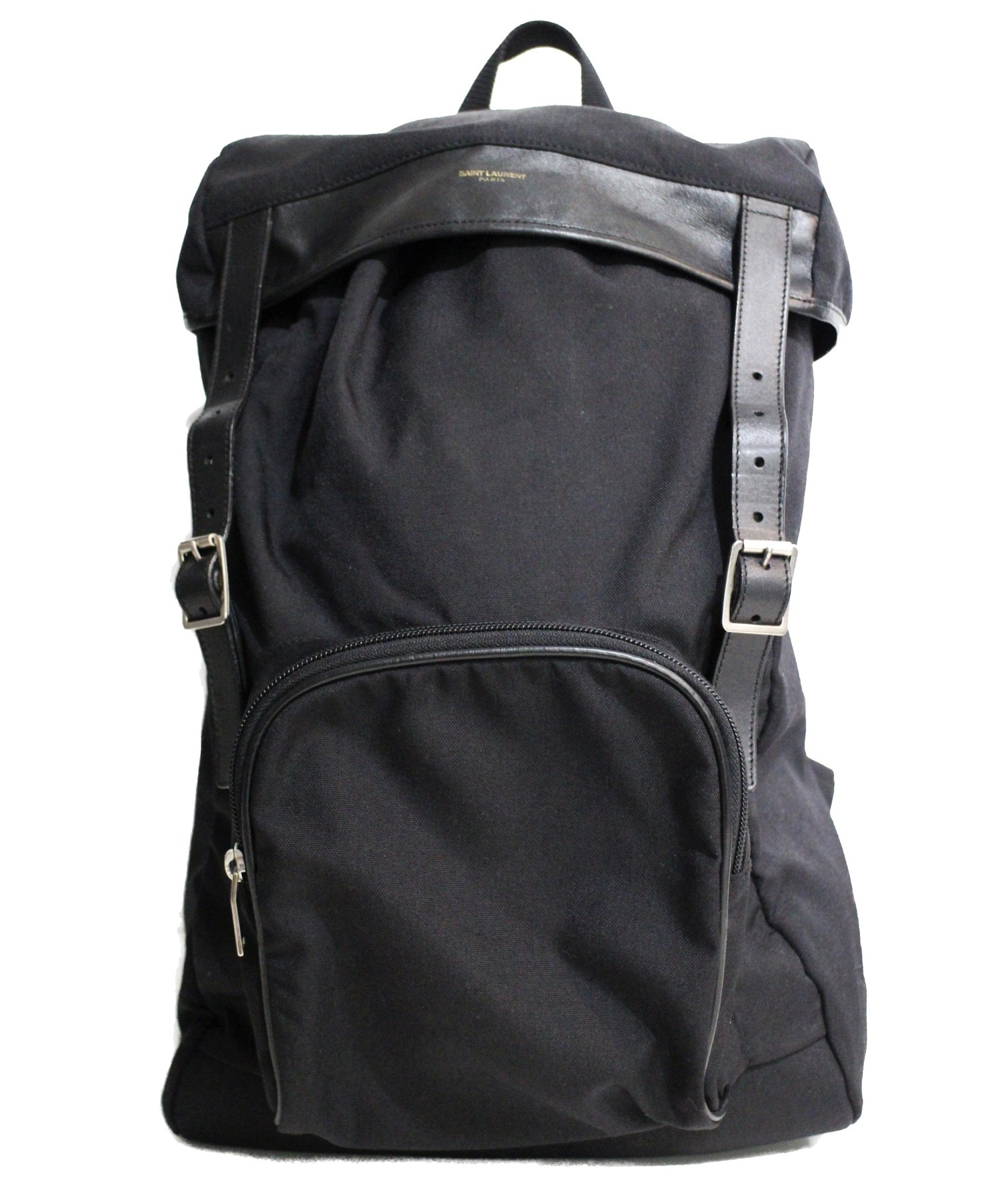 Saint Laurent Paris (サンローランパリ) Canvas Hunting Backpack ブラック サイズ:-  PMR342609-1113