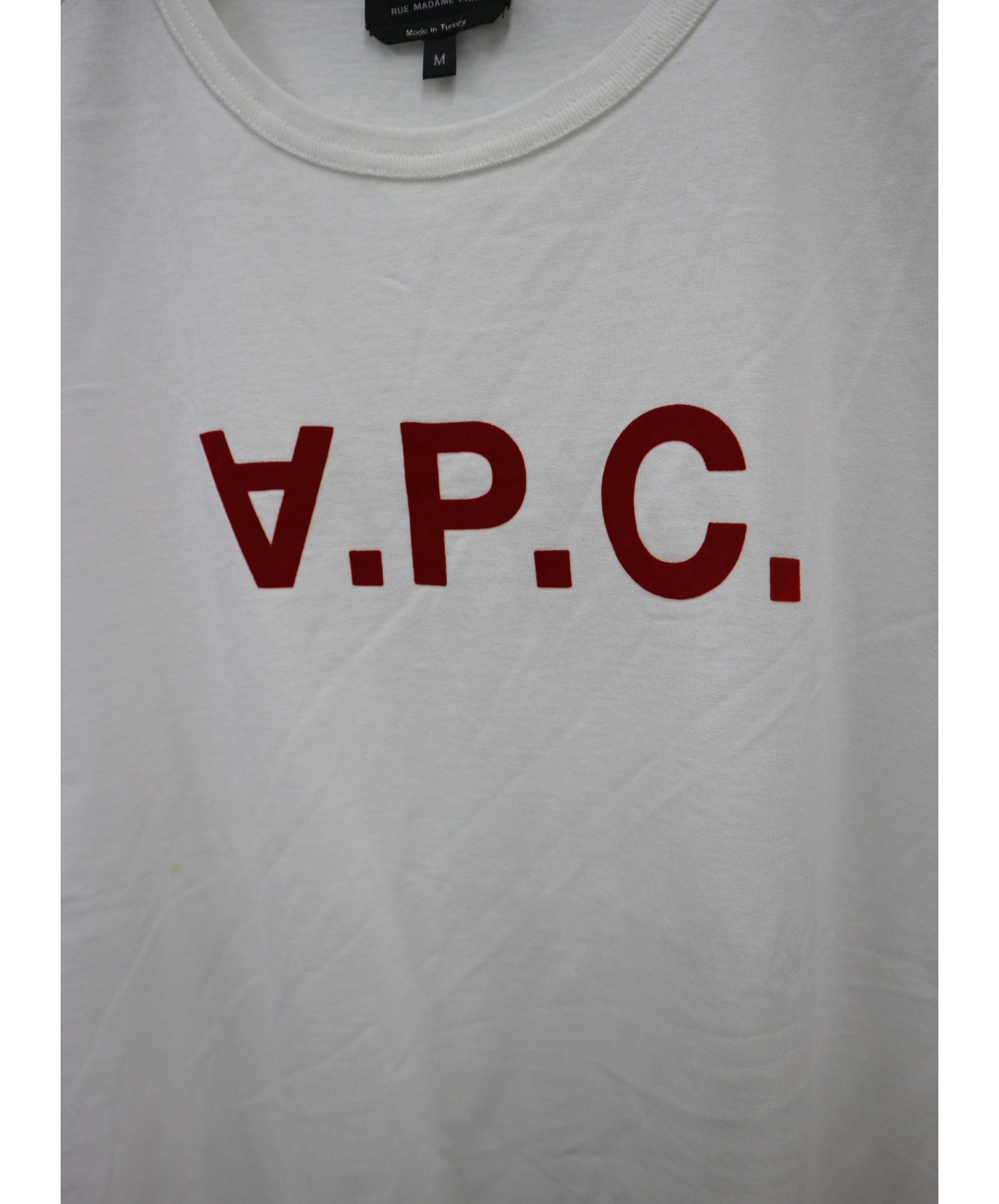 A.P.C. (アーペーセー) 反転ロゴTシャツ ホワイト サイズ:M