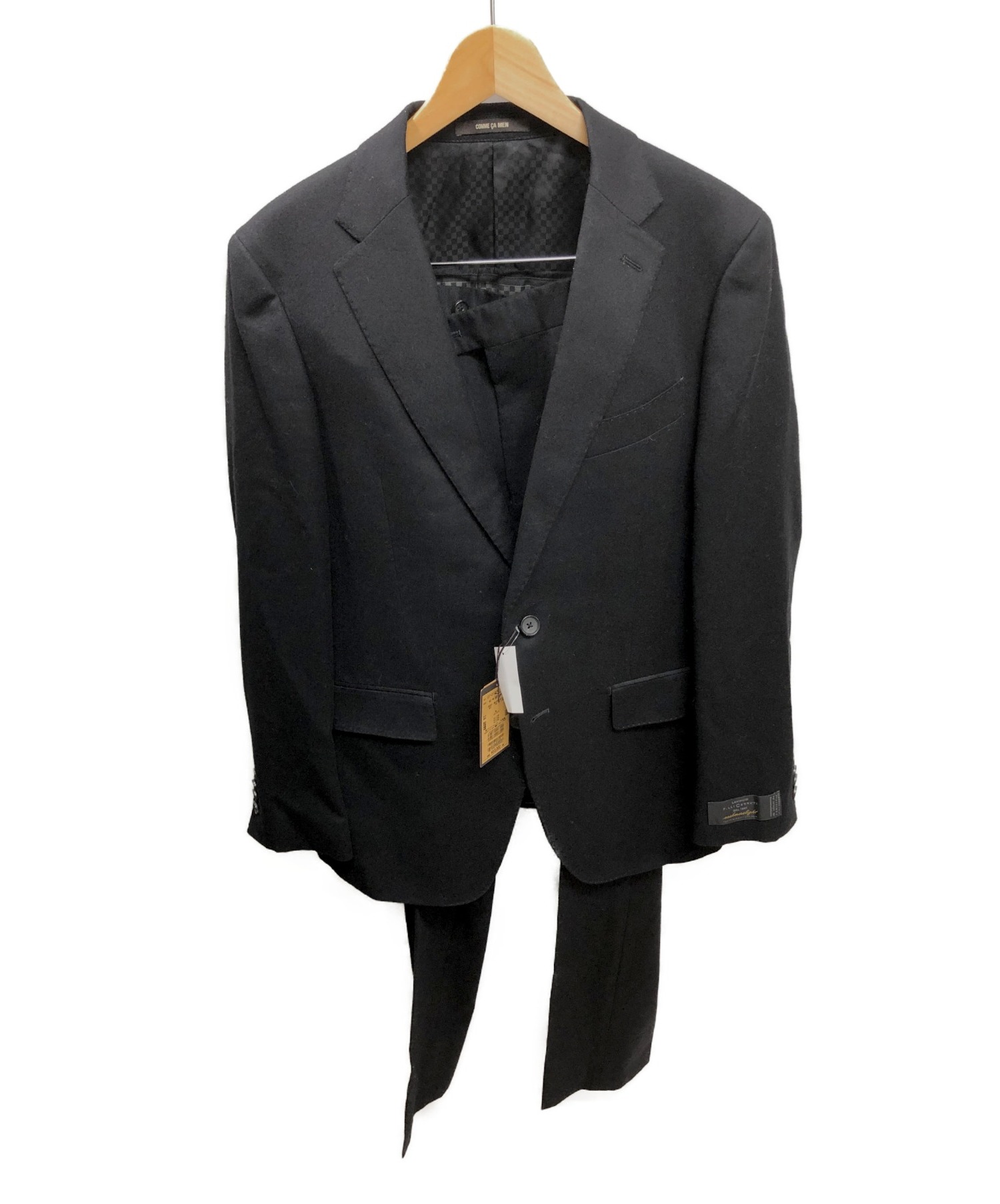 COMME CA MEN (コムサメン) セットアップスーツ ブラック サイズ:46 未使用品
