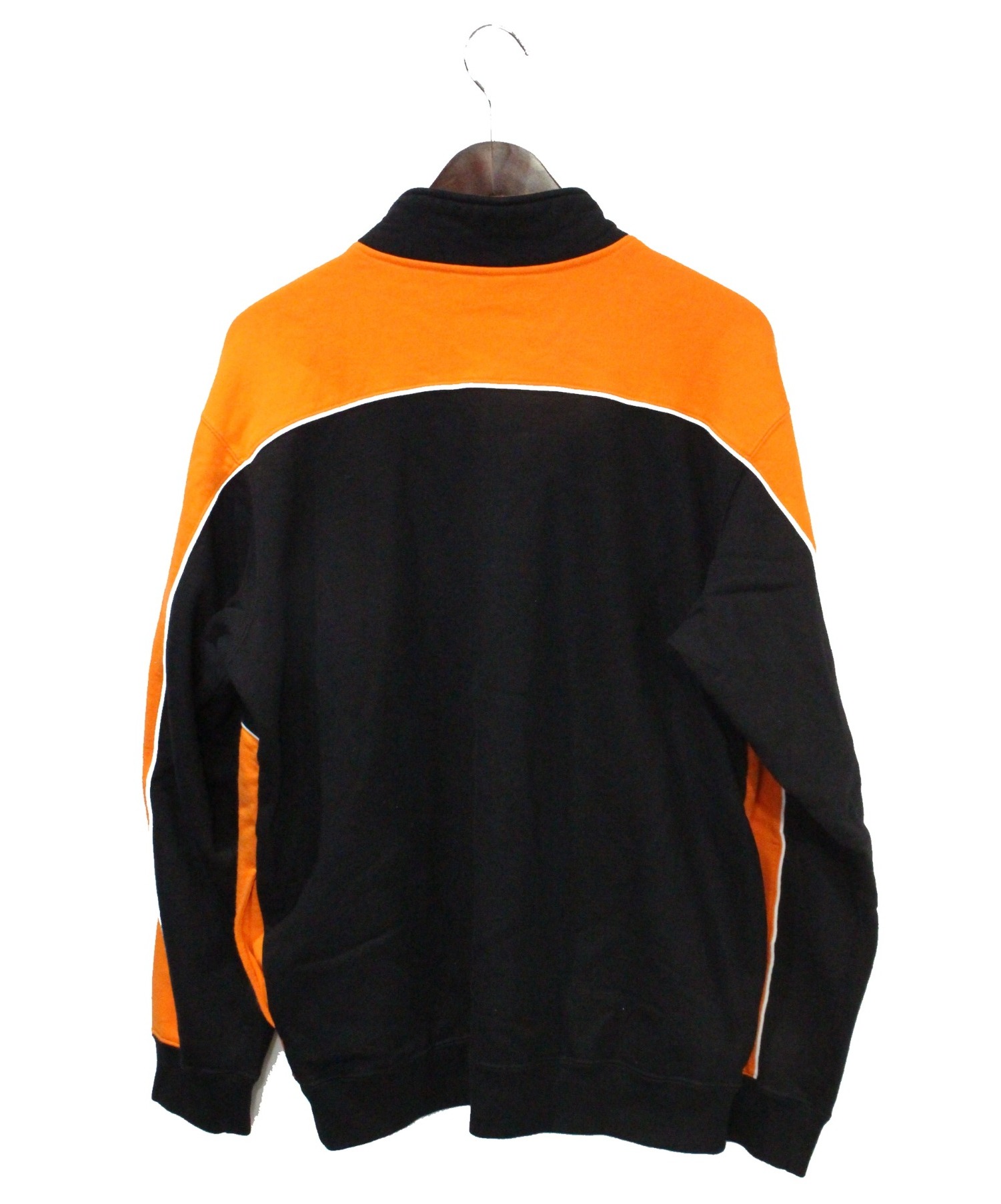 Supreme (シュプリーム) Speedway Half Zip Sweatshirt オレンジ×ブラック サイズ:Ｍ