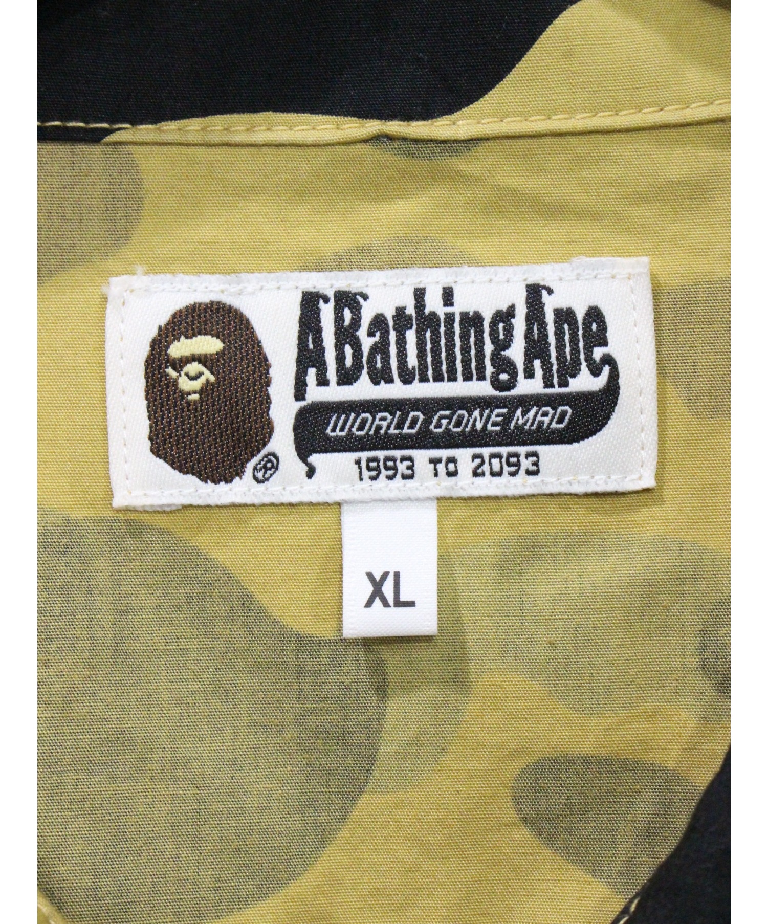 A BATHING APE (アベイシングエイプ) 1stカモミリタリーシャツジャケット オリーブ サイズ:XL