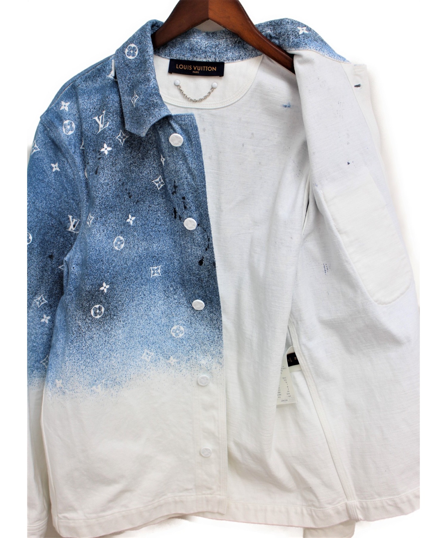 LOUIS VUITTON (ルイヴィトン) 20SS グラデーションジャケット ブルー×ホワイト サイズ:M