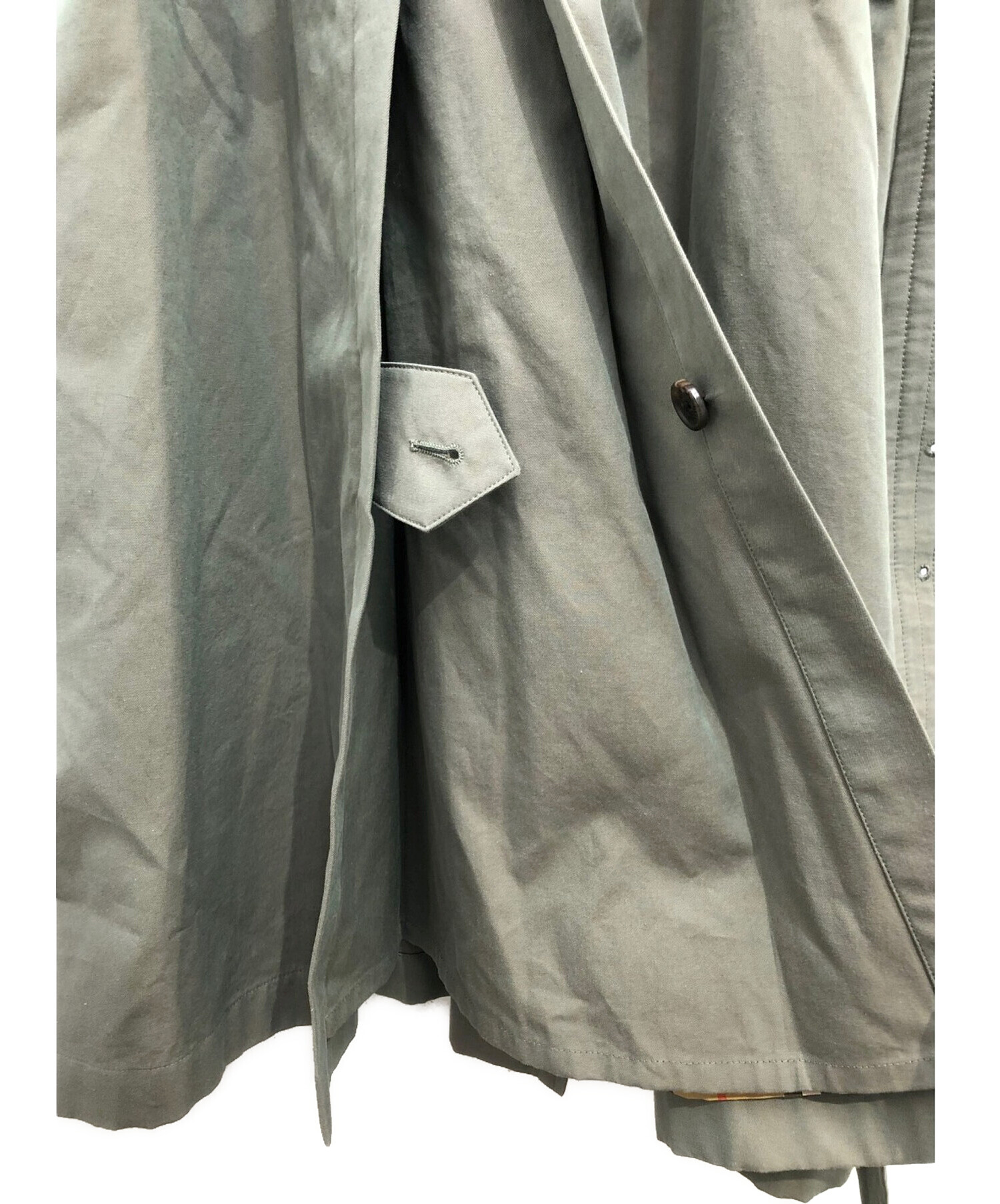 BURBERRY LONDON ENGLAND (バーバリー ロンドン イングランド) SHADWELL TRENCH COAT カーキ サイズ:46