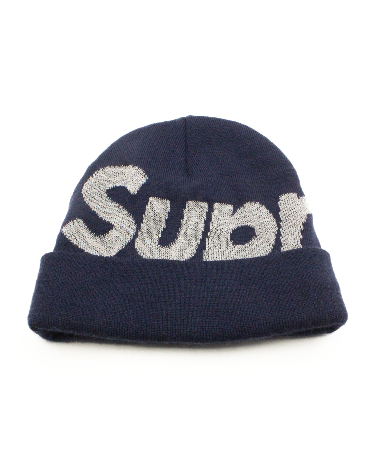 Supreme (シュプリーム) Big Logo Beanie ネイビー サイズ:-