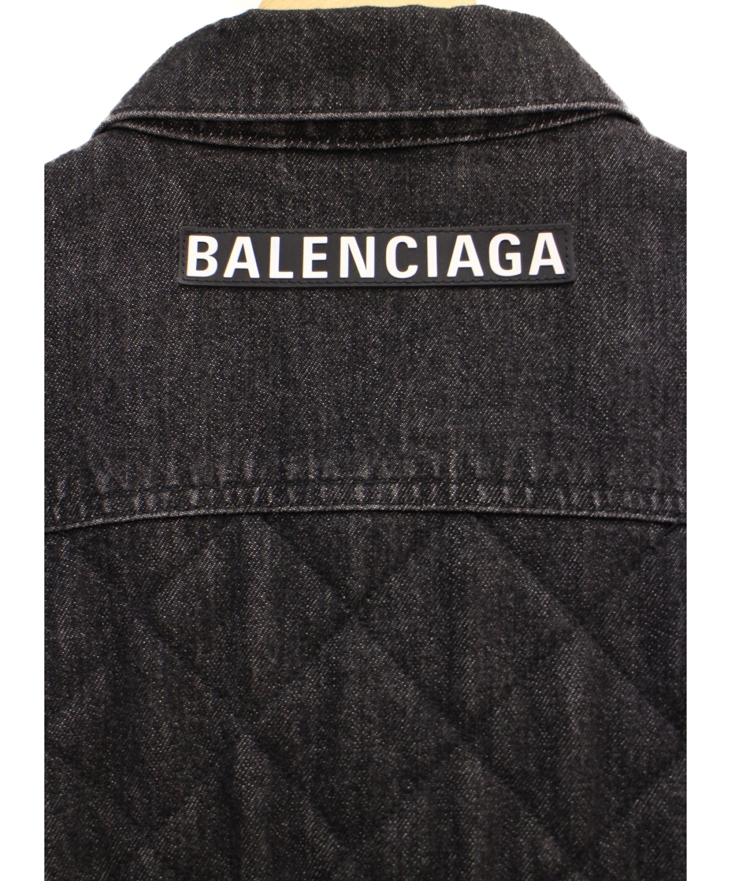 BALENCIAGA (バレンシアガ) ドッキングデニムジャケット ブラック サイズ:34