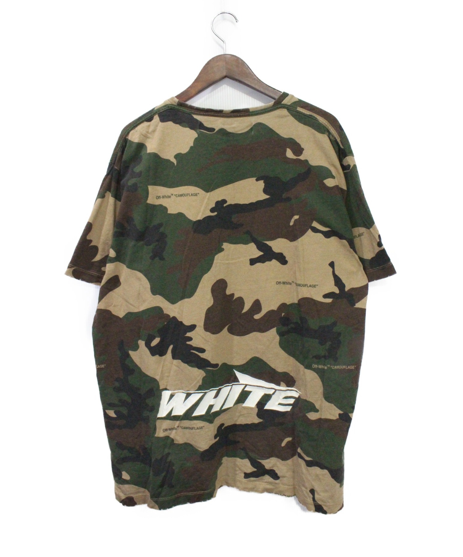 中古・古着通販】OFFWHITE (オフホワイト) Camo Tee All Over ブラウン