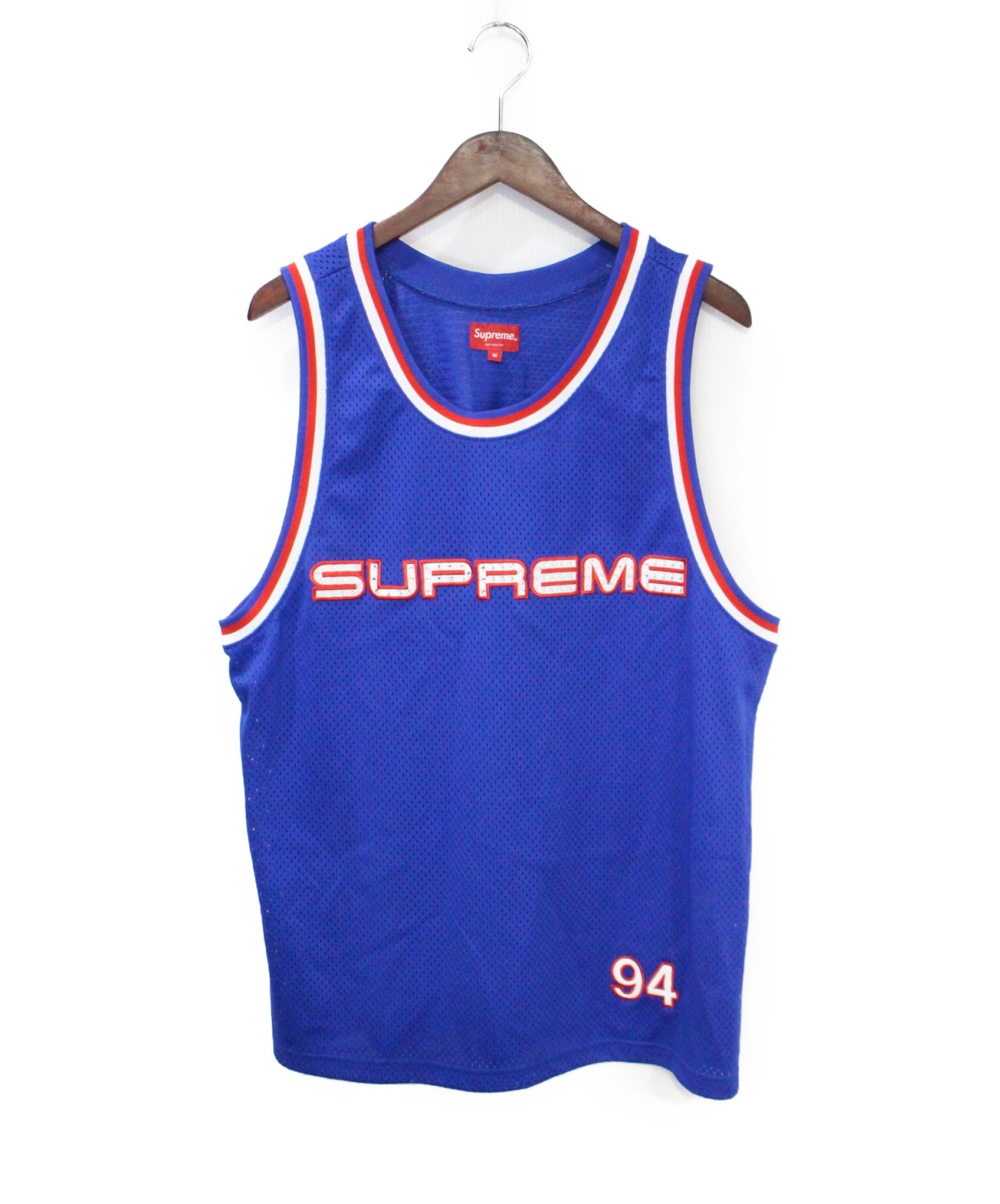 Supreme (シュプリーム) Rhinestone Basketball Jersey ブルー サイズ:M