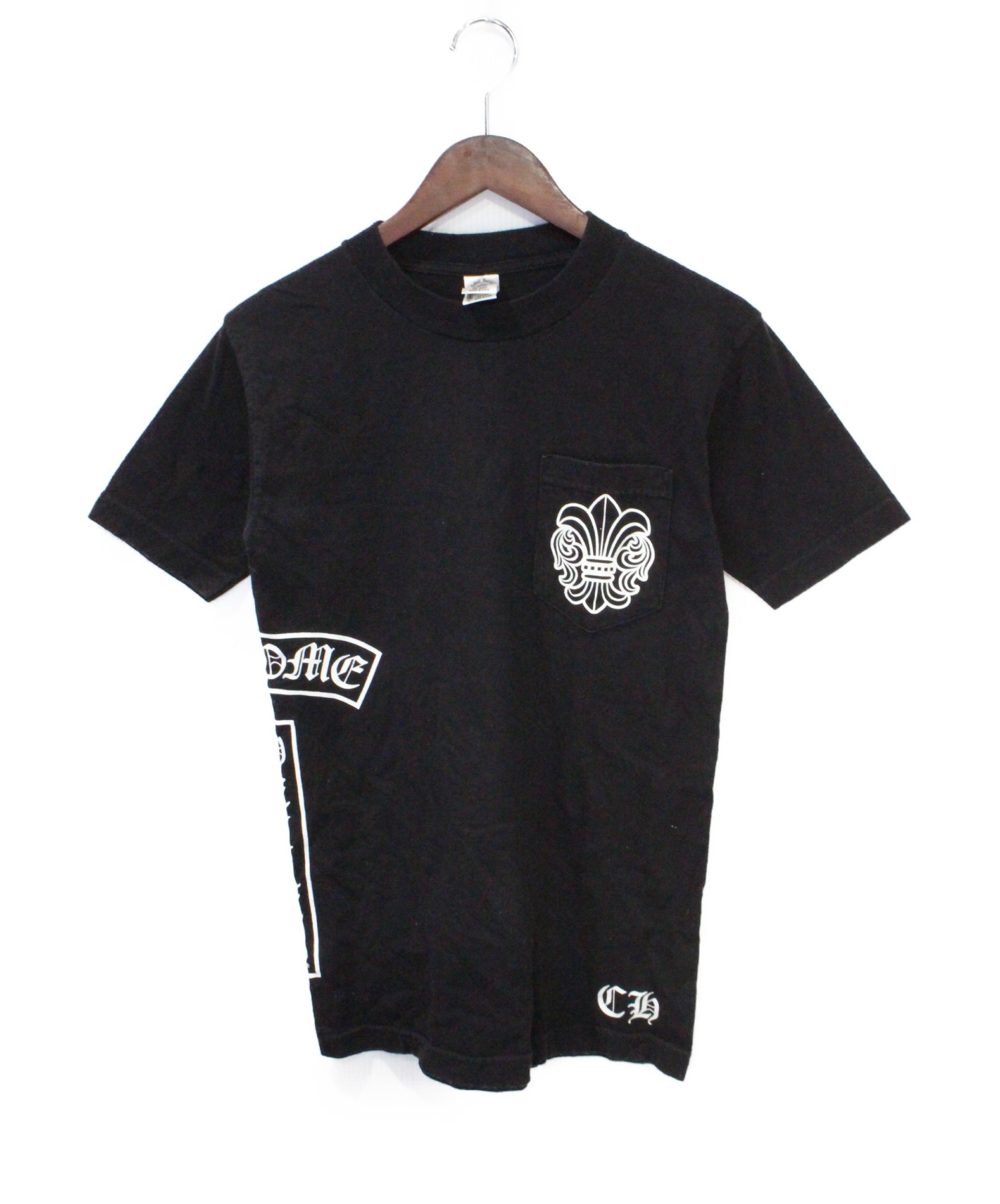 CHROME HEARTS (クロムハーツ) ポケットTシャツ ブラック サイズ:S