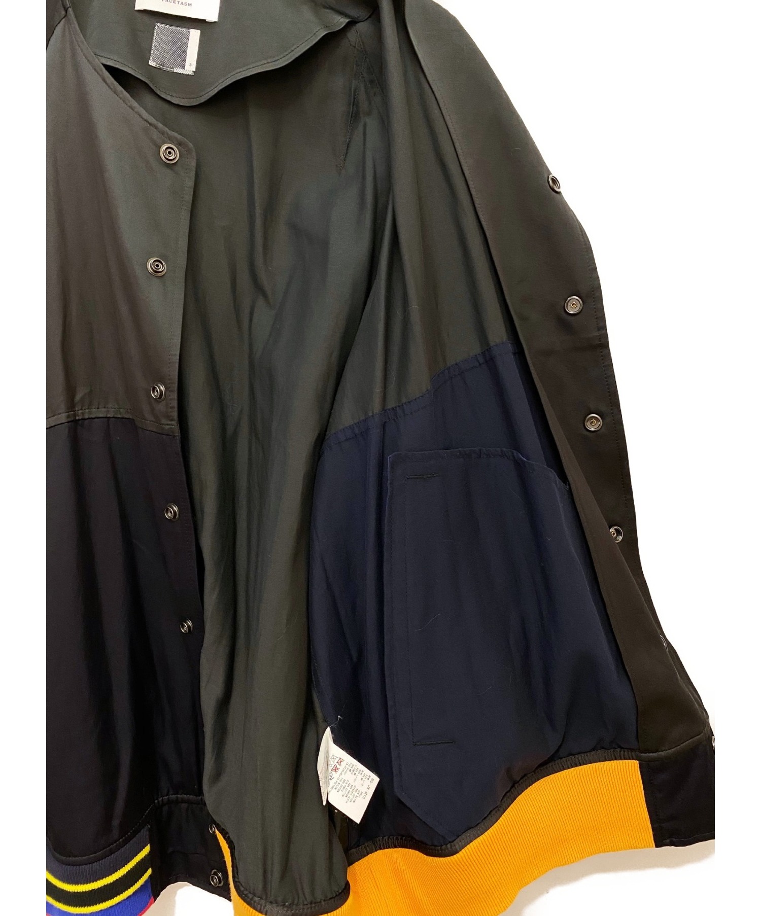 FACETASM (ファセッタズム) ノーカラージャケット ブラック サイズ:3