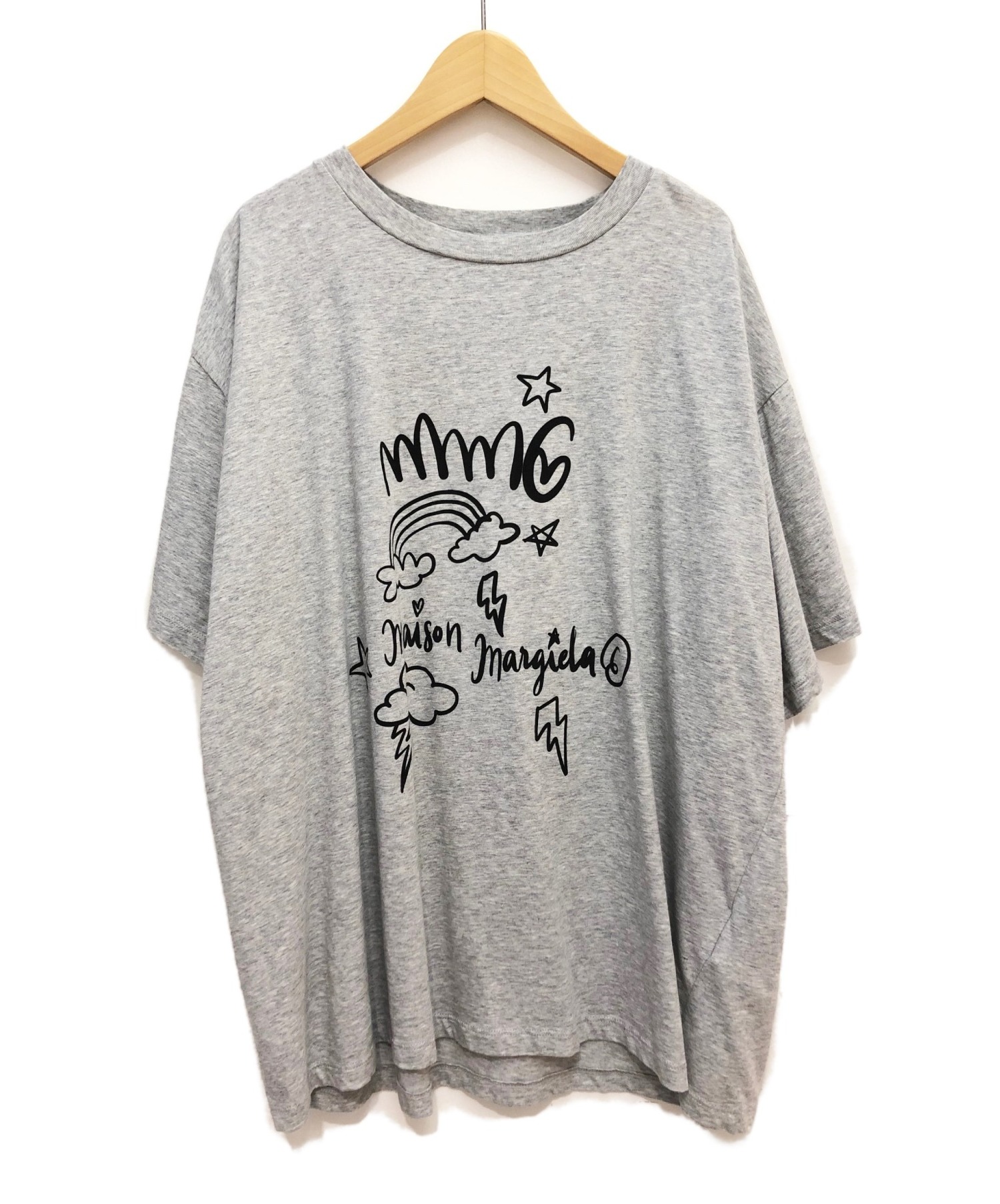 MM6 Maison Margiela (エムエムシックス メゾンマルジェラ) 20SS プリントTシャツ グレー サイズ:M