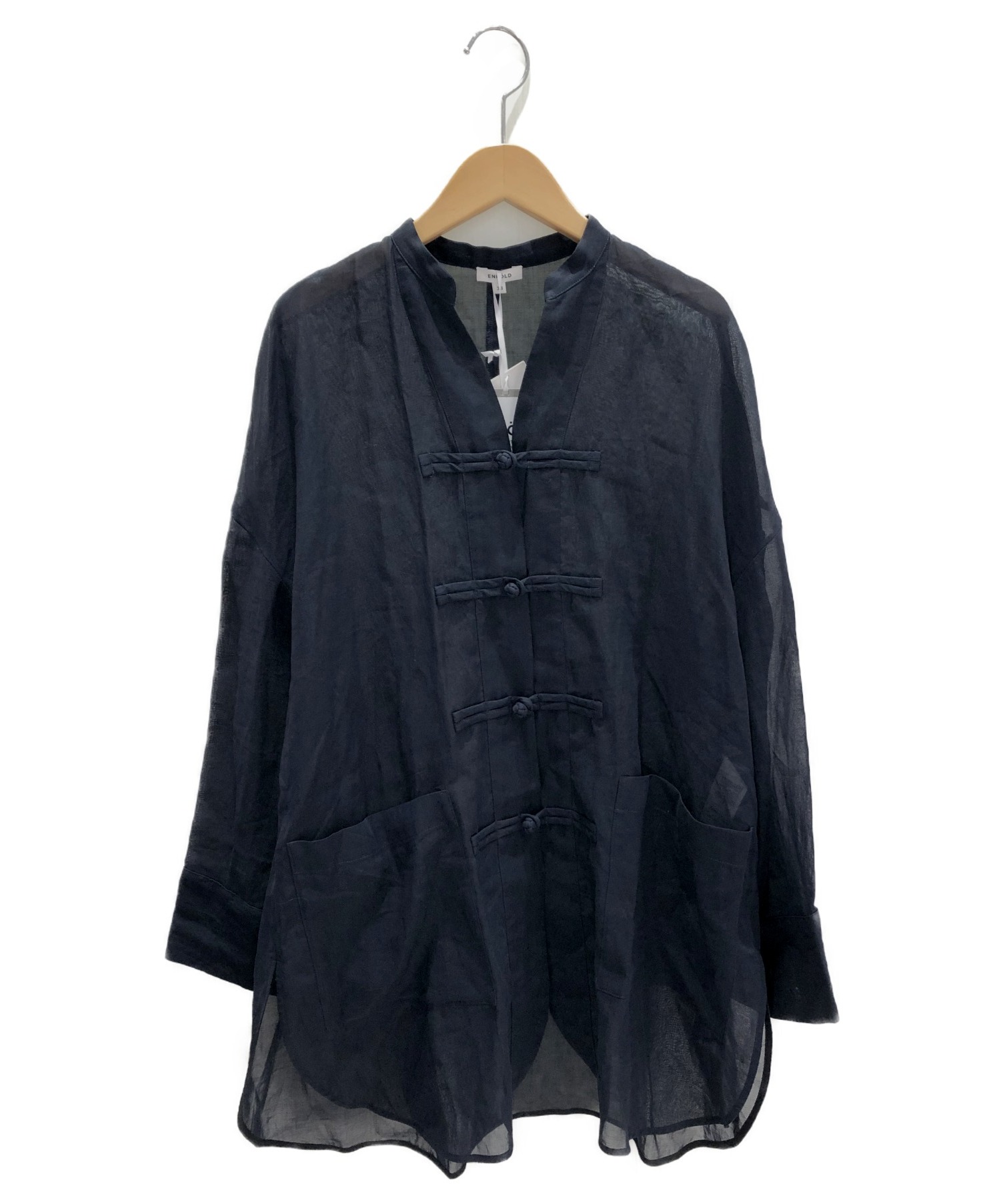 ENFOLD (エンフォルド) チャイナシャツジャケット ダークネイビー サイズ:38 未使用品