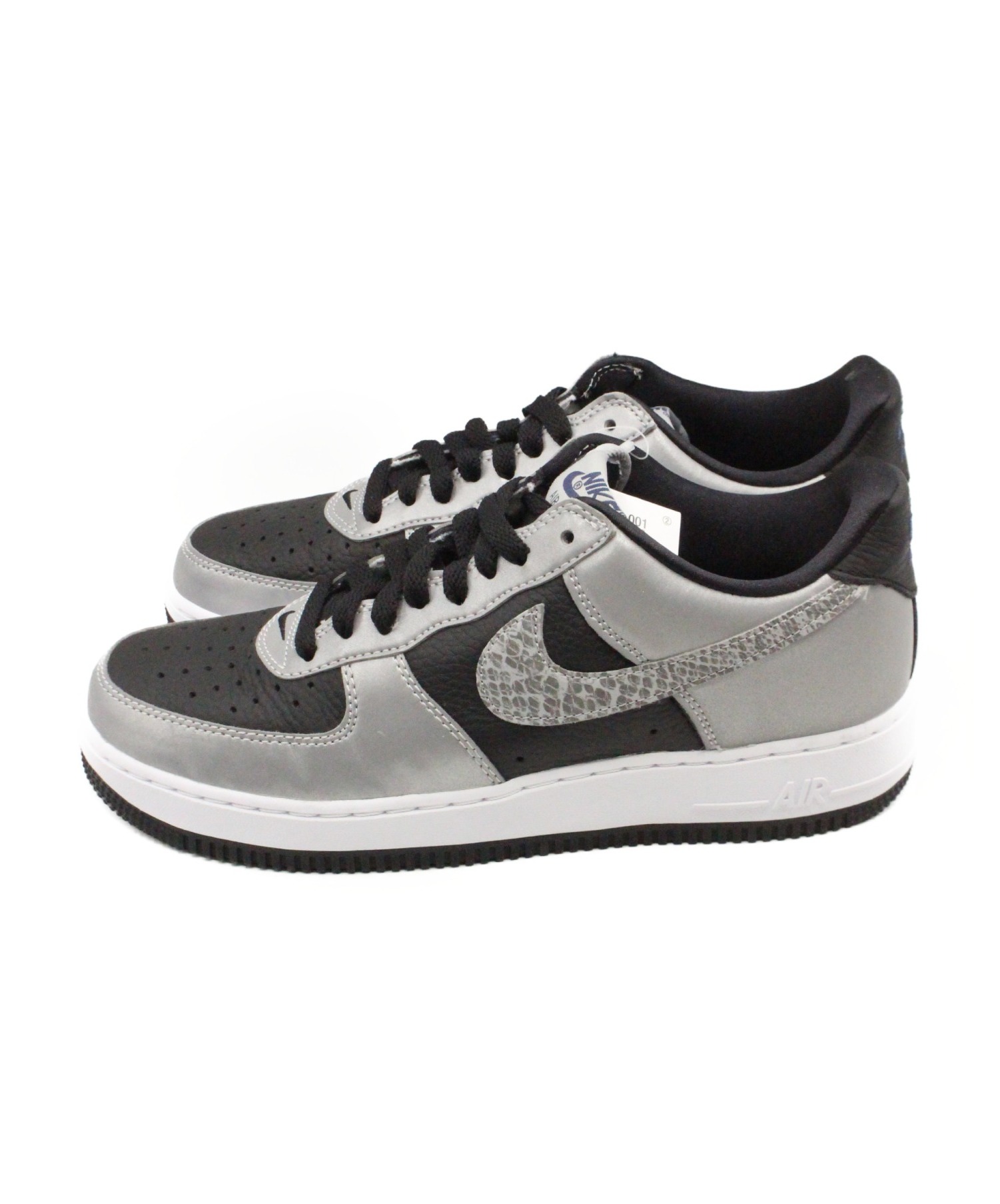 中古・古着通販】NIKE (ナイキ) AIR FORCE 1 SILVER SNAKE ブラック