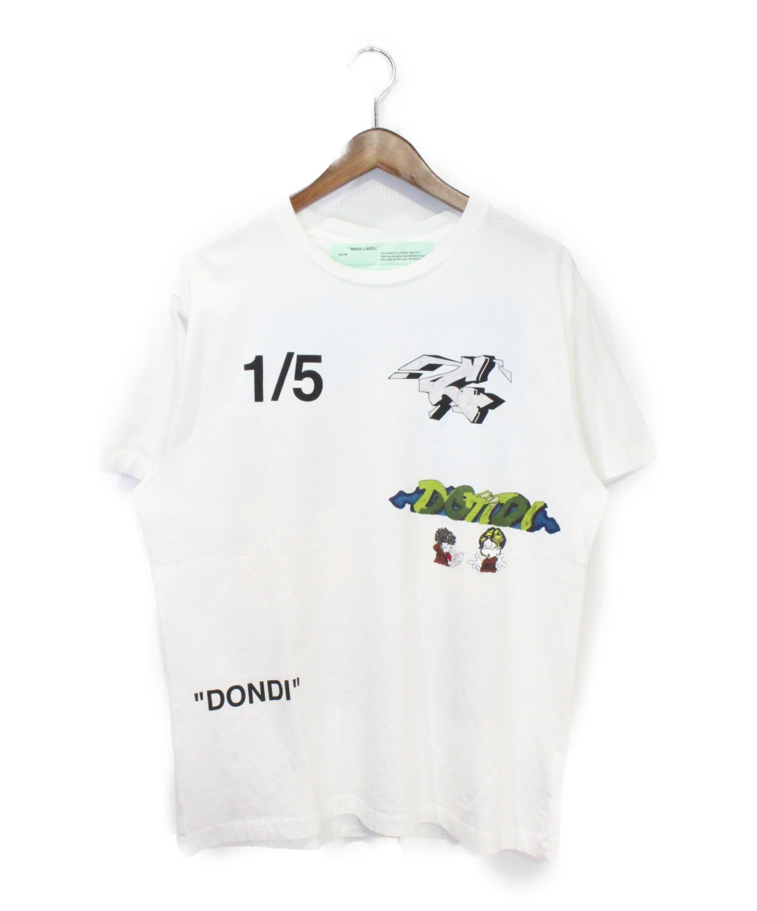 OFFWHITE (オフホワイト) DEMON S/S SKINNY TEE ホワイト サイズ:L 未使用品