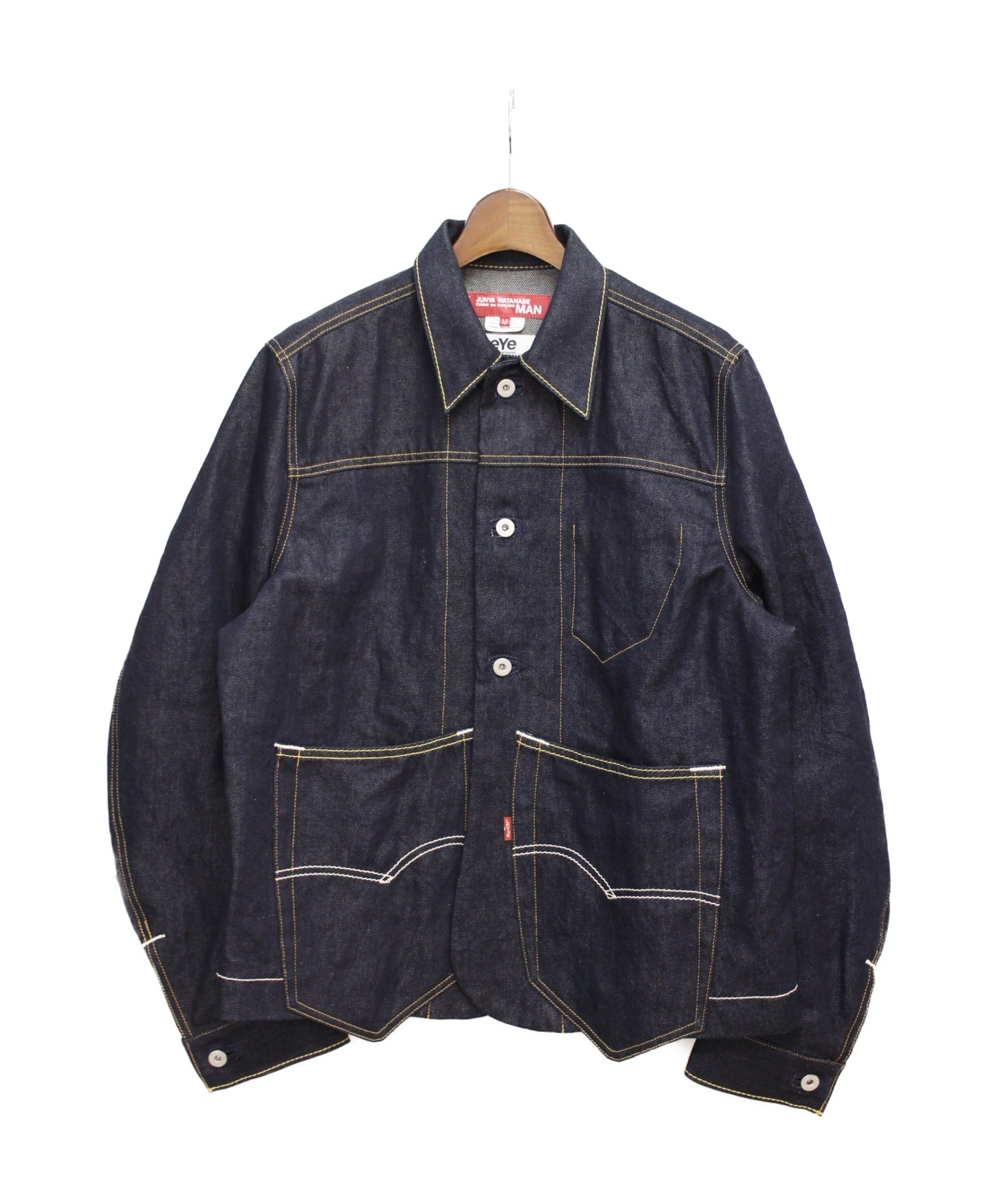 eYe COMME des GARCONS JUNYAWATANABE MAN (アイコムデギャルソンジュンヤワタナベマン) 20AW  デザインポケットデニムジャケット インディゴ サイズ:M