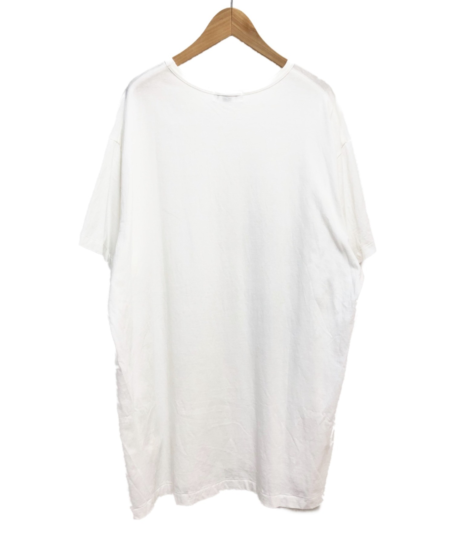 Yohji Yamamoto pour homme (ヨウジヤマモトプールオム) 英字プリント半袖Tシャツ ホワイト サイズ:3