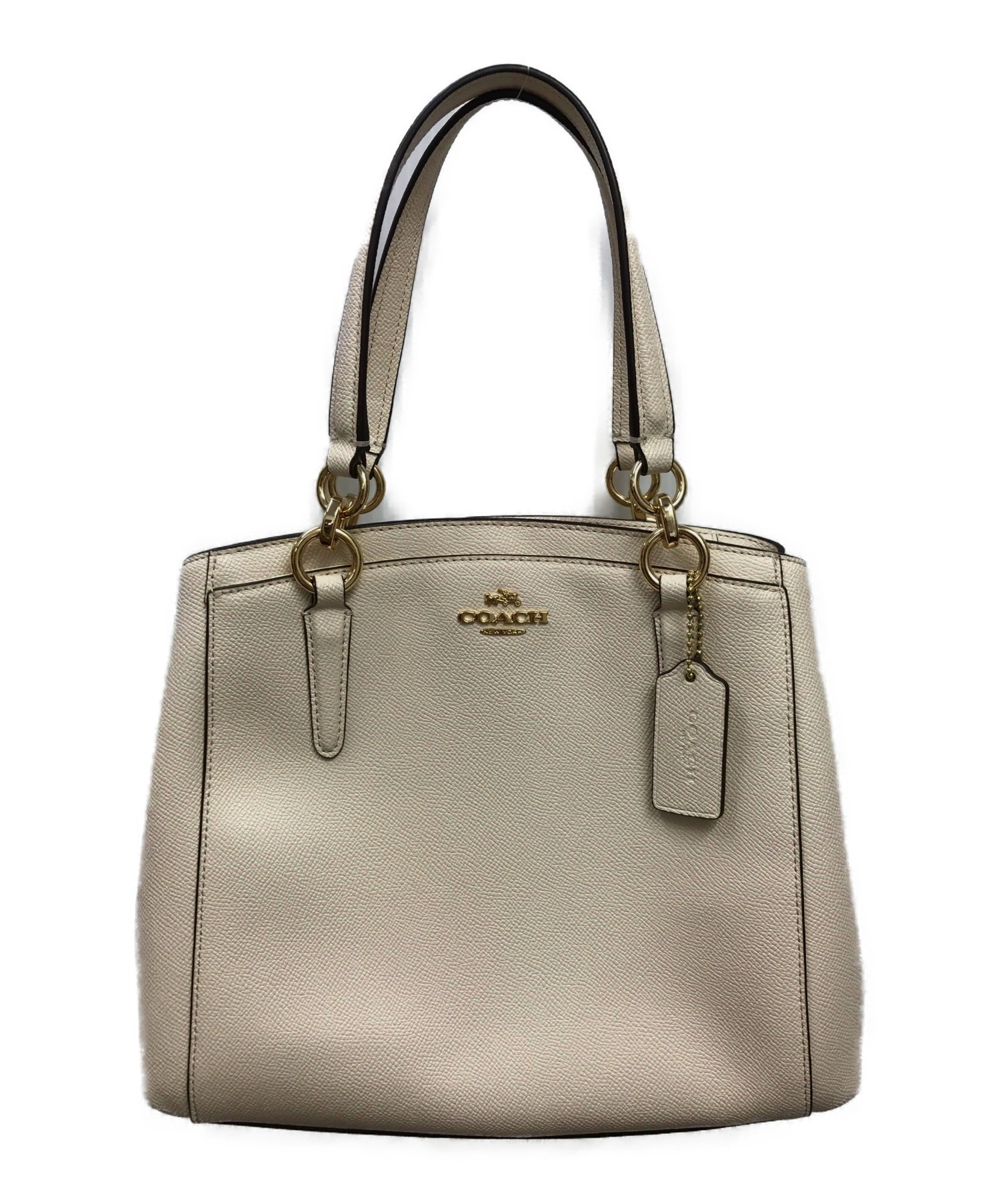 COACH (コーチ) クロスグレインレザーミネッタクロスボディー2WAYショルダー アイボリー F57847