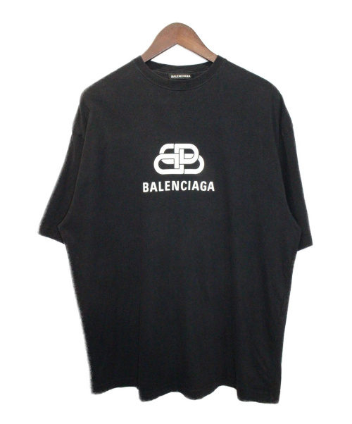 大人気商品 BALENCIAGA バレンシアガ 斜めロゴ シャツ ブラック