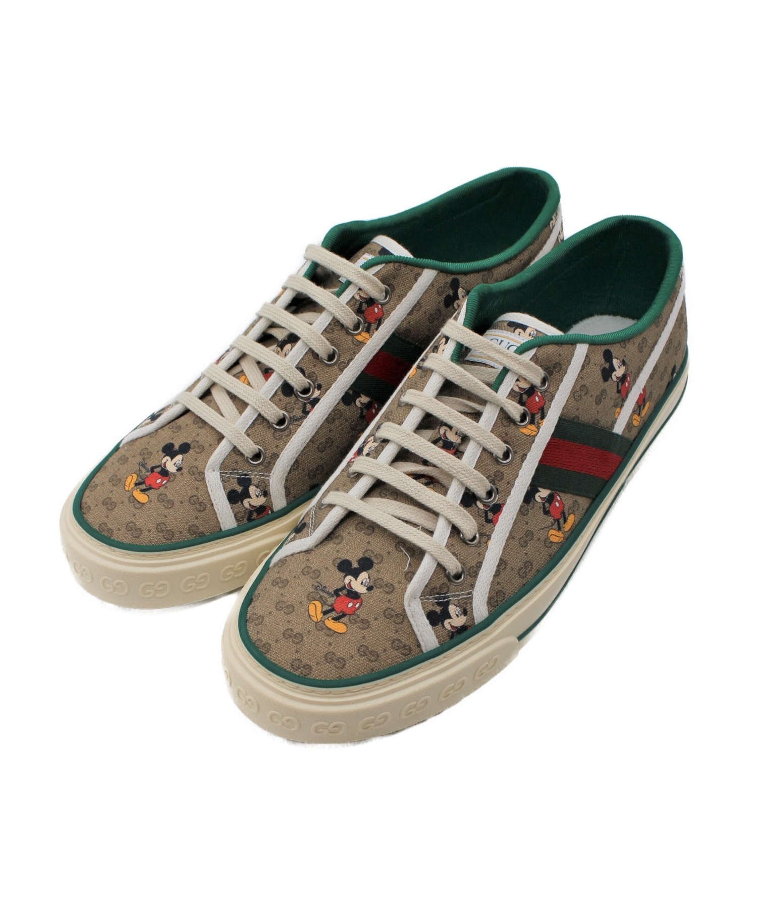 GUCCI (グッチ) ×Disney TENNIS 1977 スニーカー ブラウン サイズ:10 TENNIS 1977