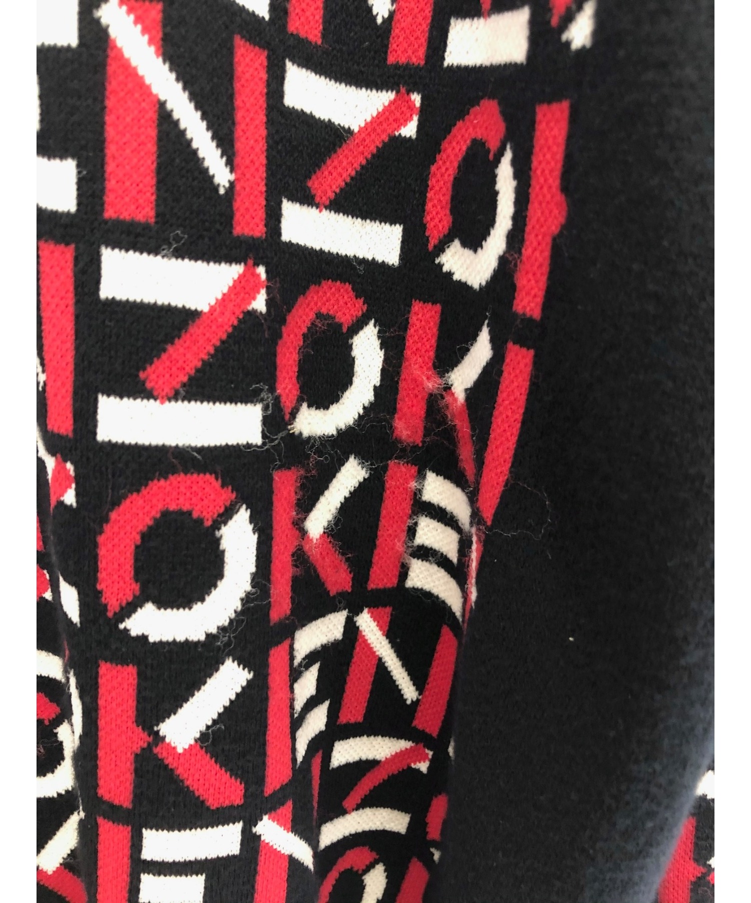 KENZO (ケンゾー) 20AW モノグラムジップブルゾン ブラック×レッド サイズ:L