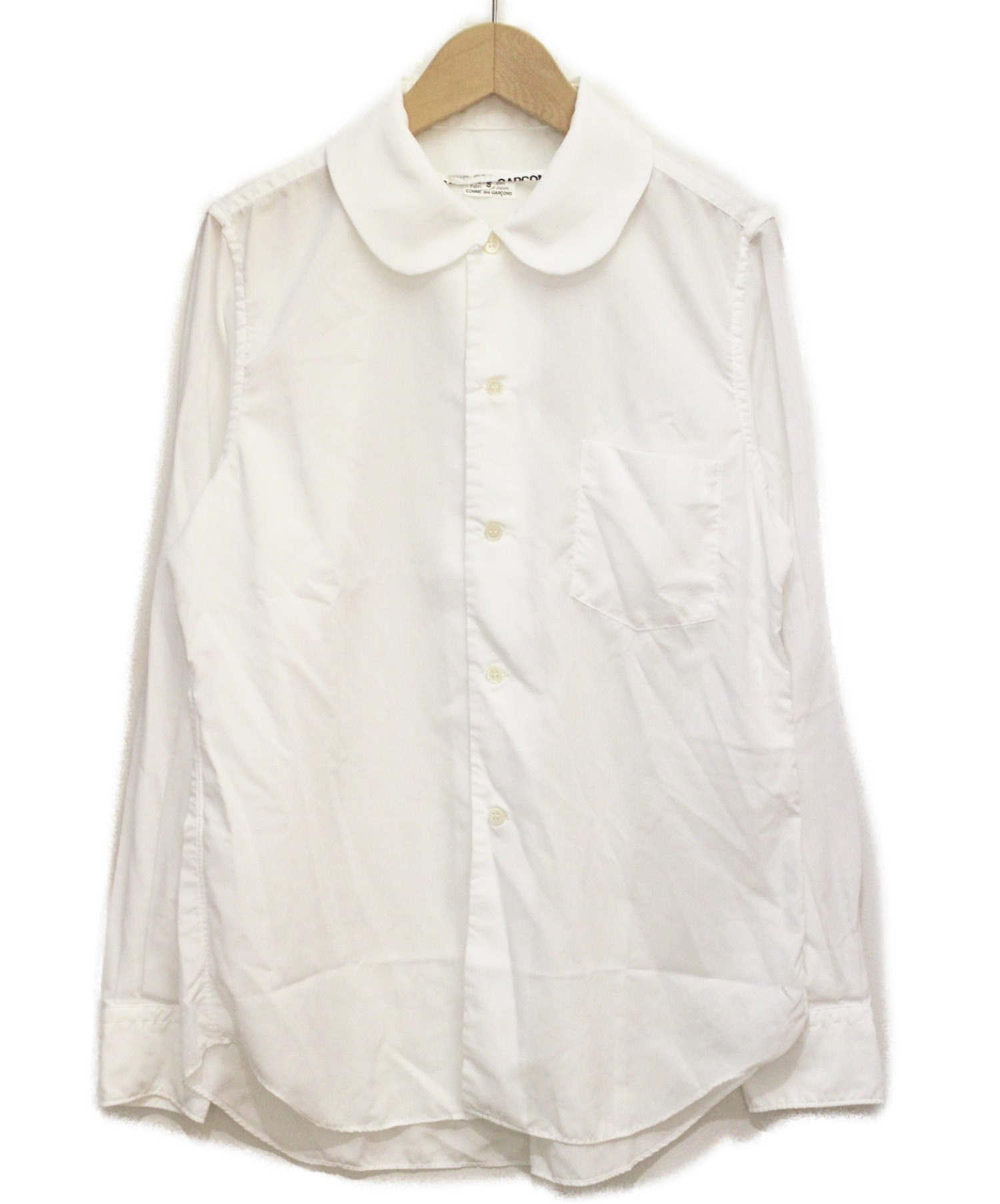 COMME des GARCONS (コムデギャルソン) ラウンドカラーシャツ ホワイト サイズ:S